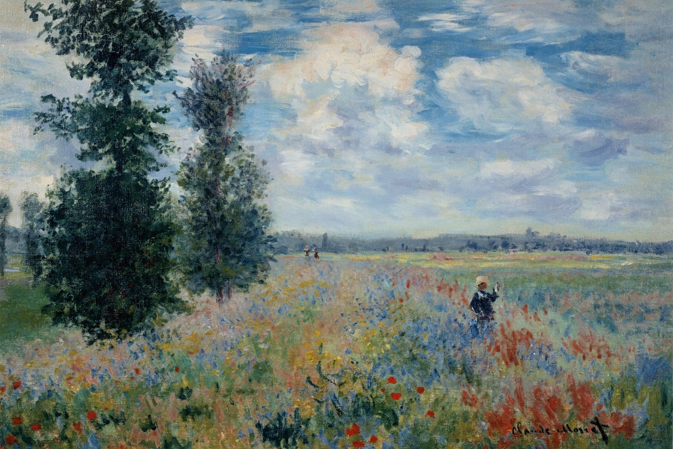 Poppy Field by Claude Monet on GIANT ART - green masters champ fleuri