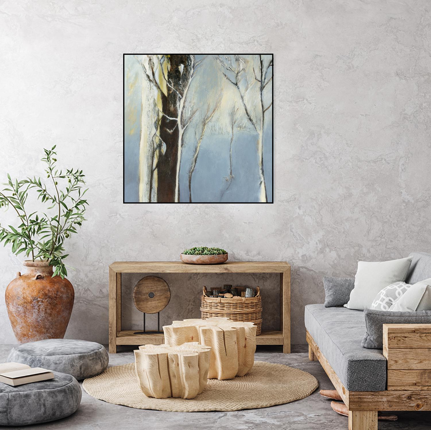 Contemporary Forest 2 by Kathleen Cloutier on GIANT ART - blue botanical arbres