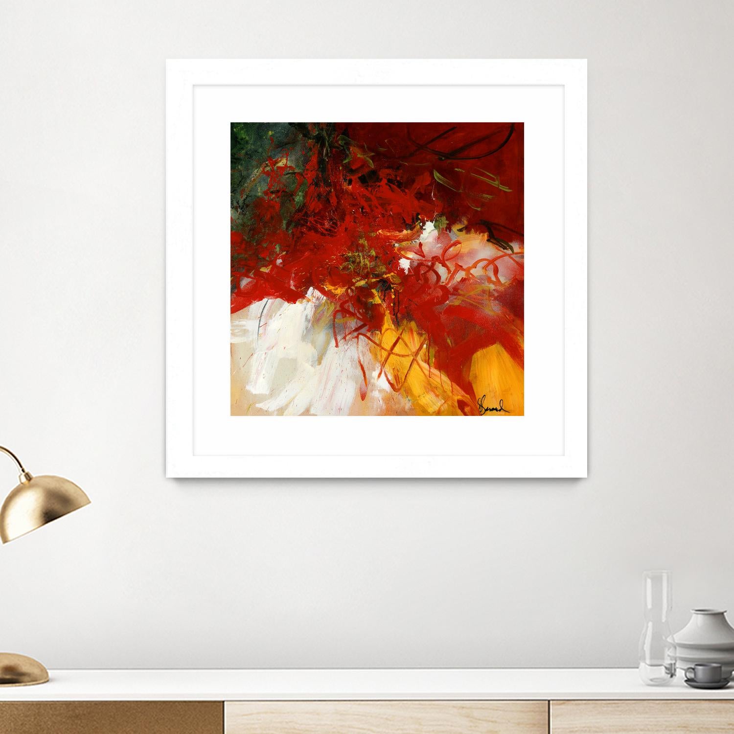 Lovely by Doris Savard on GIANT ART - red abstract