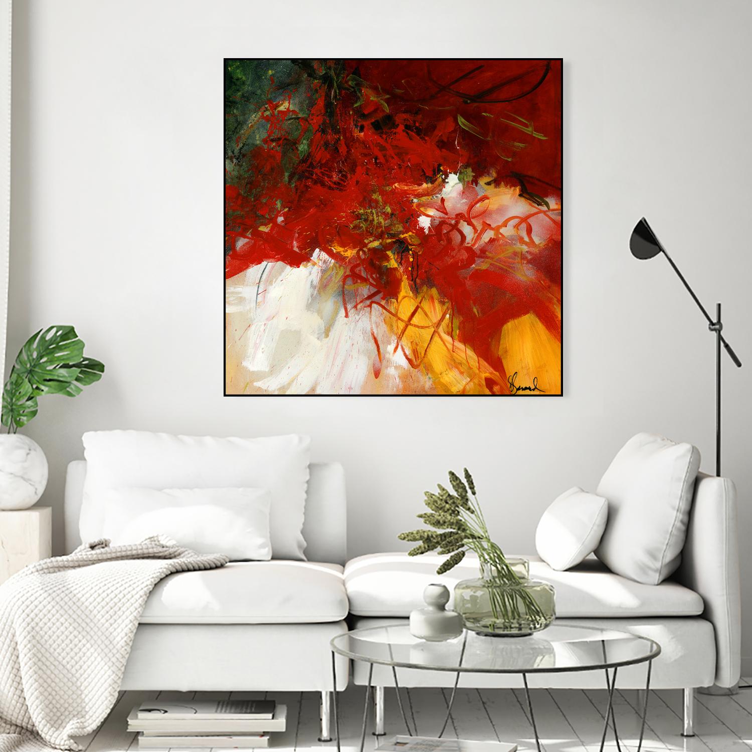 Lovely by Doris Savard on GIANT ART - red abstract