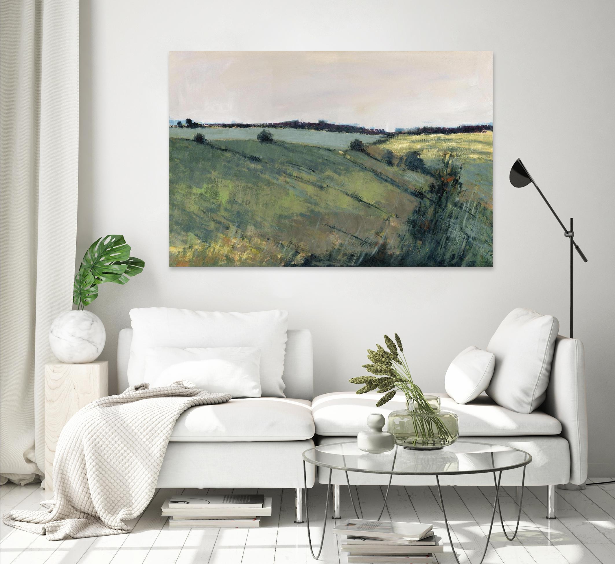 Paysage contemporain-2 by Jacques Clément on GIANT ART - green landscape artistes du québec