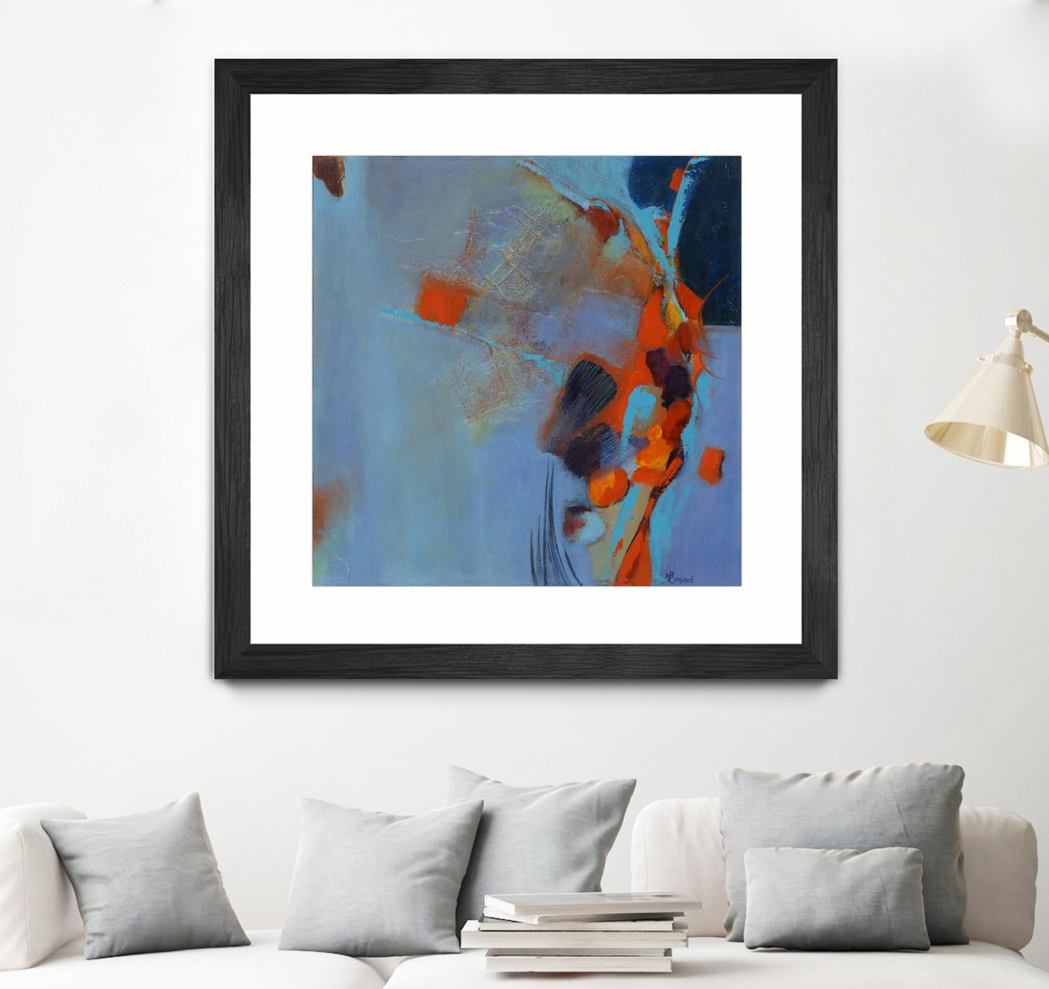 Pas De Mot by Huguette Lagacé on GIANT ART - orange abstract