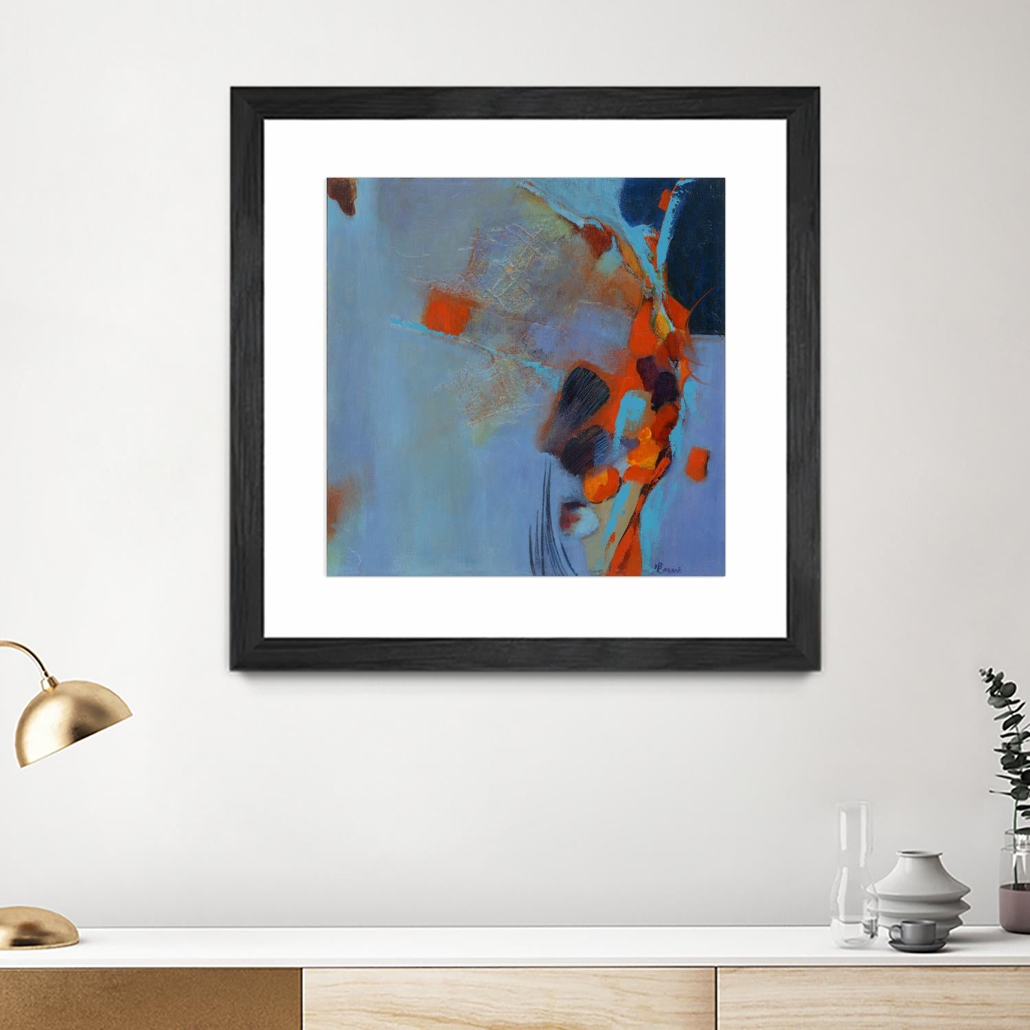Pas De Mot by Huguette Lagacé on GIANT ART - orange abstract