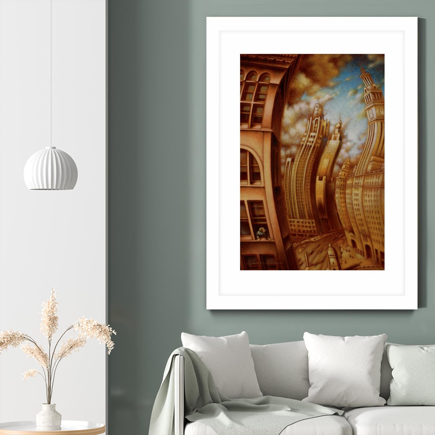 Les ondes seismiques by Alain Cardinal on GIANT ART - gold architecture gratte ciel