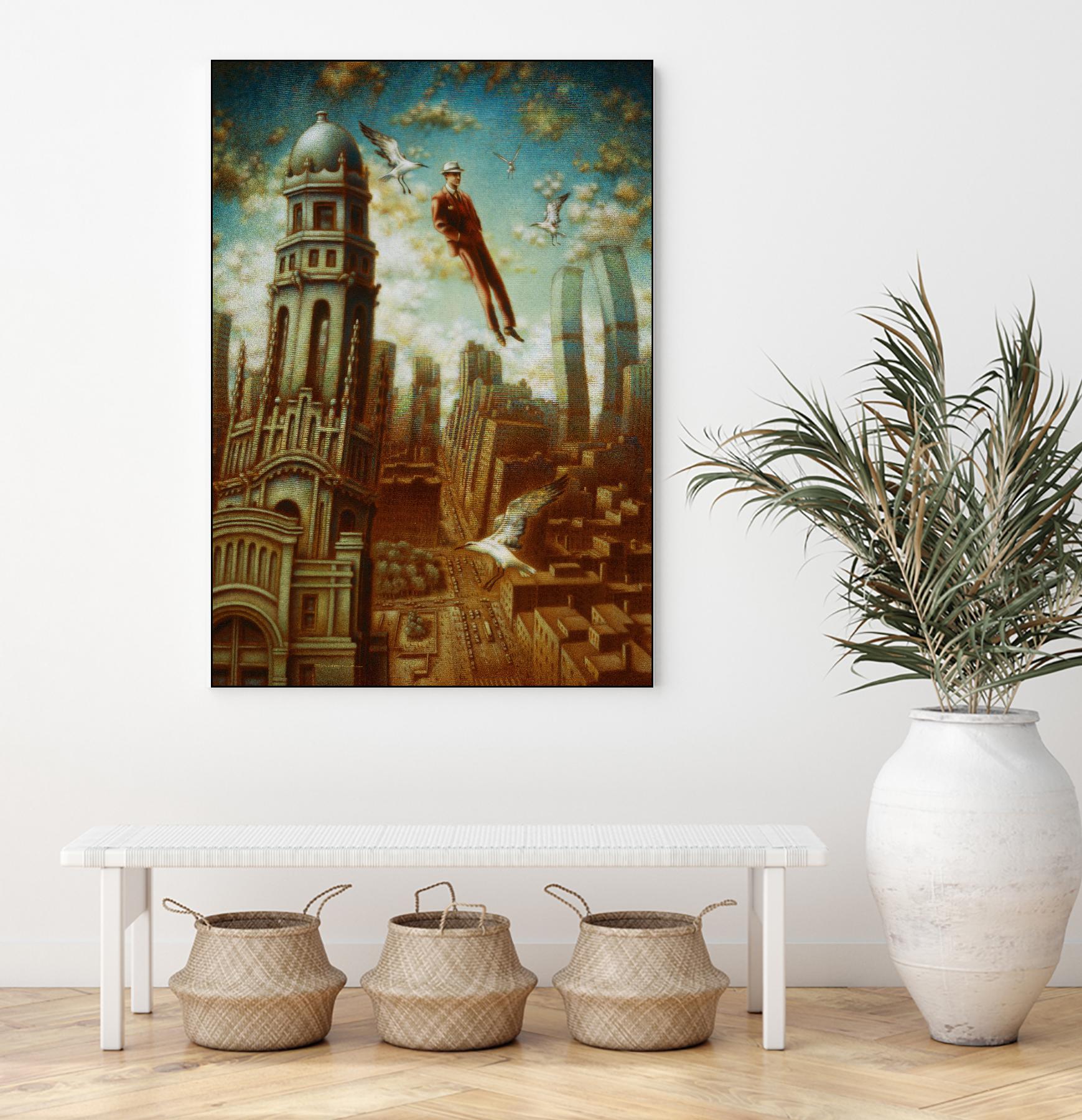 Verticale relative by Alain Cardinal on GIANT ART - gold whimsical mouettes