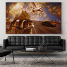 Structure sur la ville 2 by Alain Cardinal on GIANT ART - beige animal mouettes