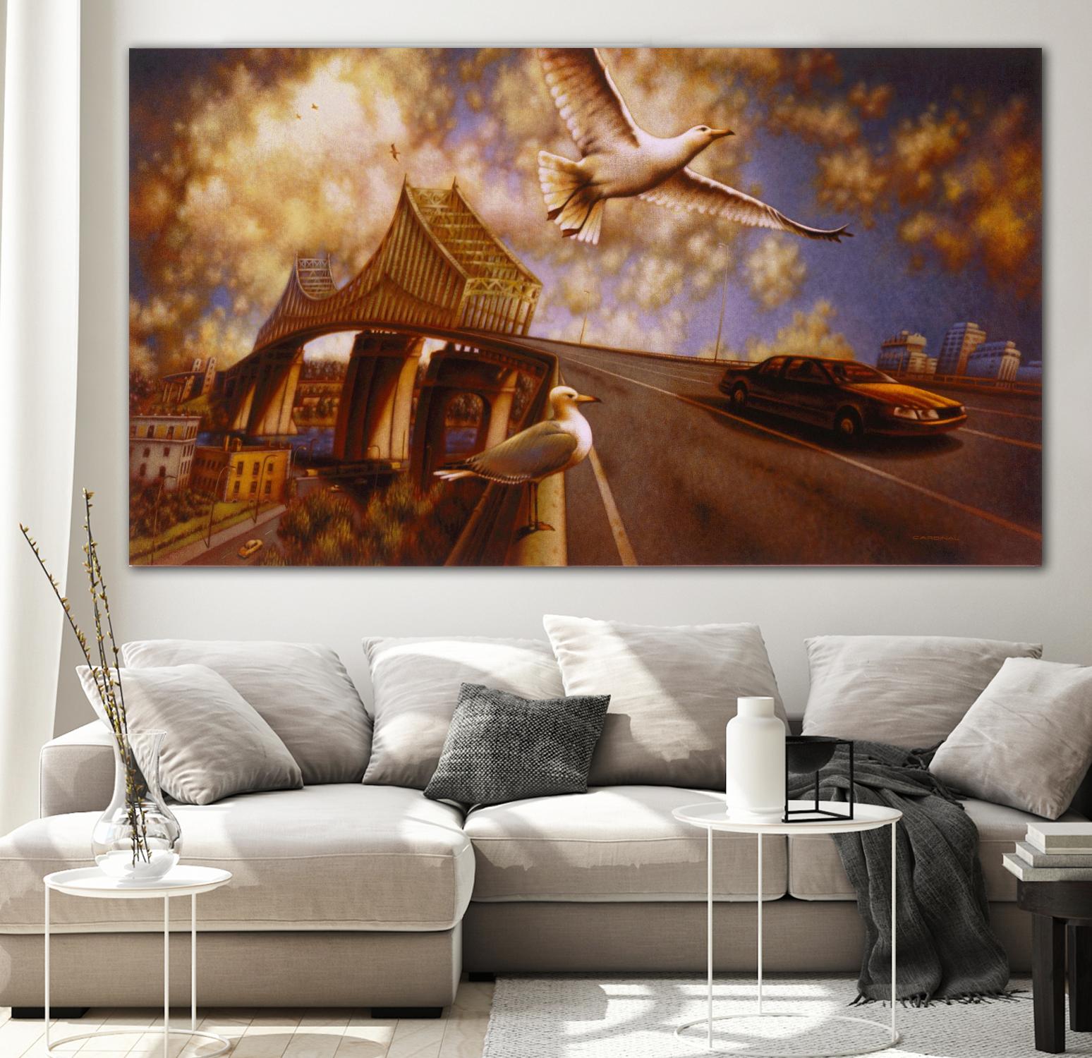 Structure sur la ville 2 by Alain Cardinal on GIANT ART - beige animal mouettes