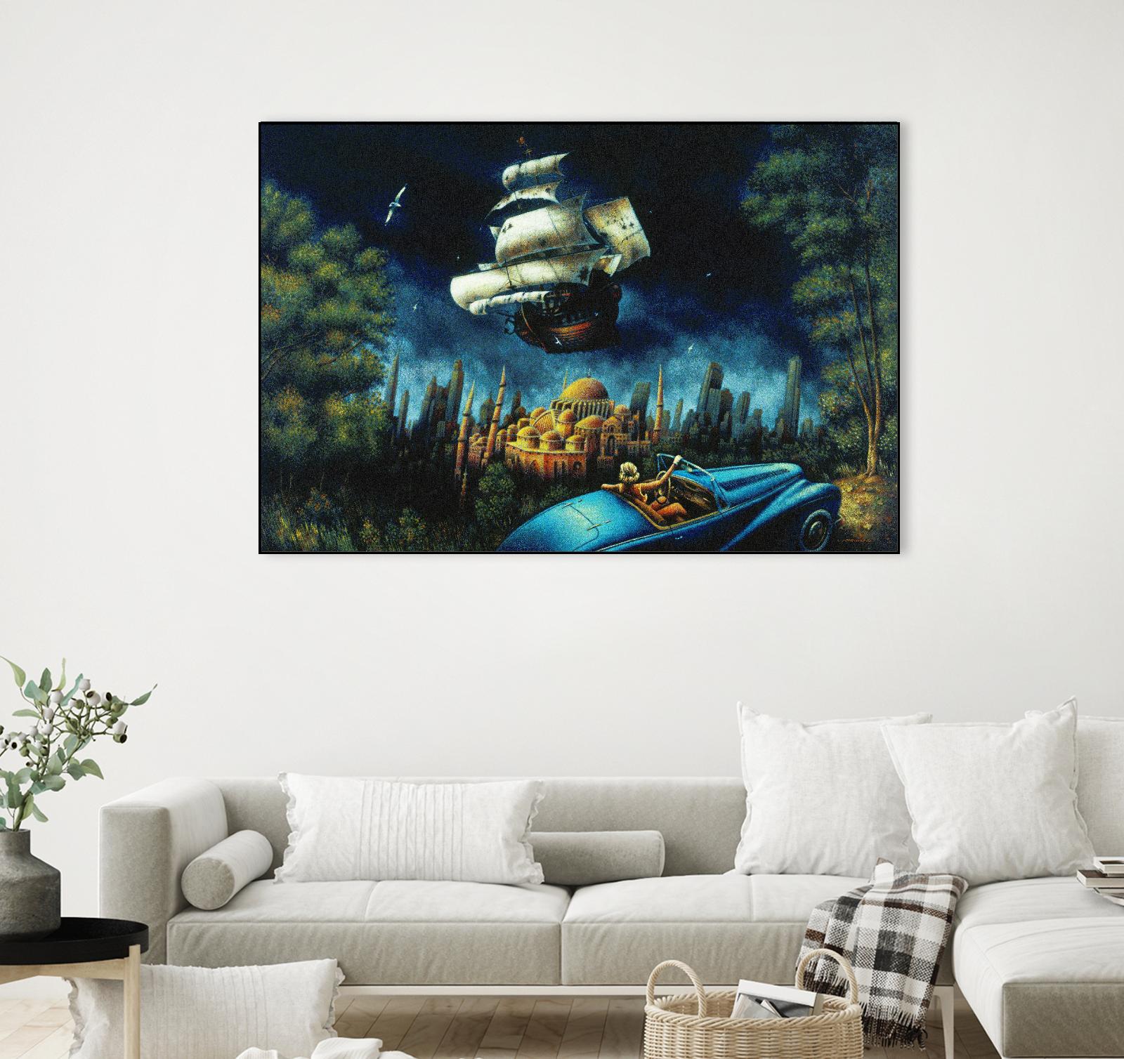 L'illusion du Mirage by Alain Cardinal on GIANT ART - beige figurative palace