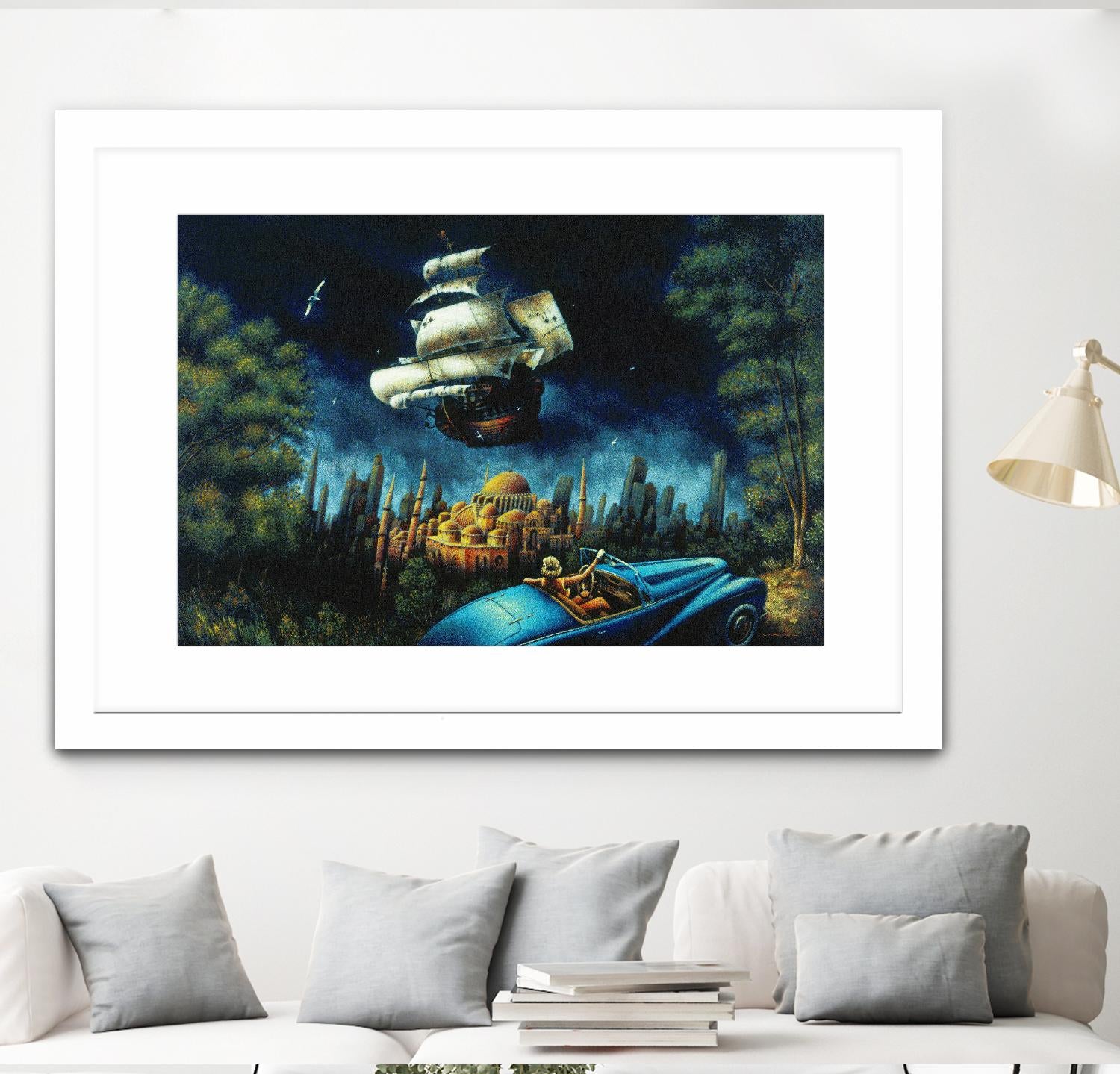 L'illusion du Mirage by Alain Cardinal on GIANT ART - beige figurative palace
