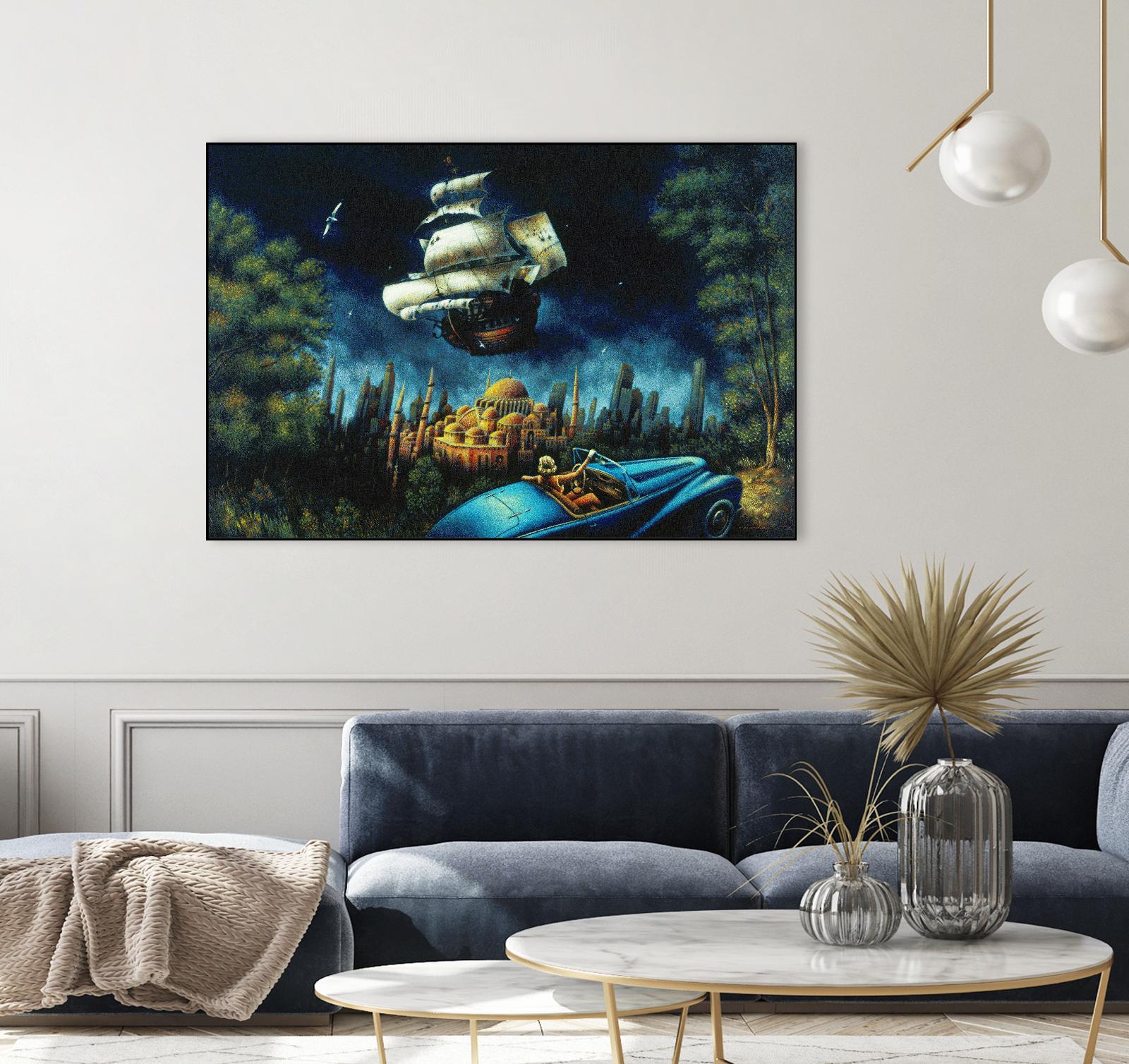 L'illusion du Mirage by Alain Cardinal on GIANT ART - beige figurative palace