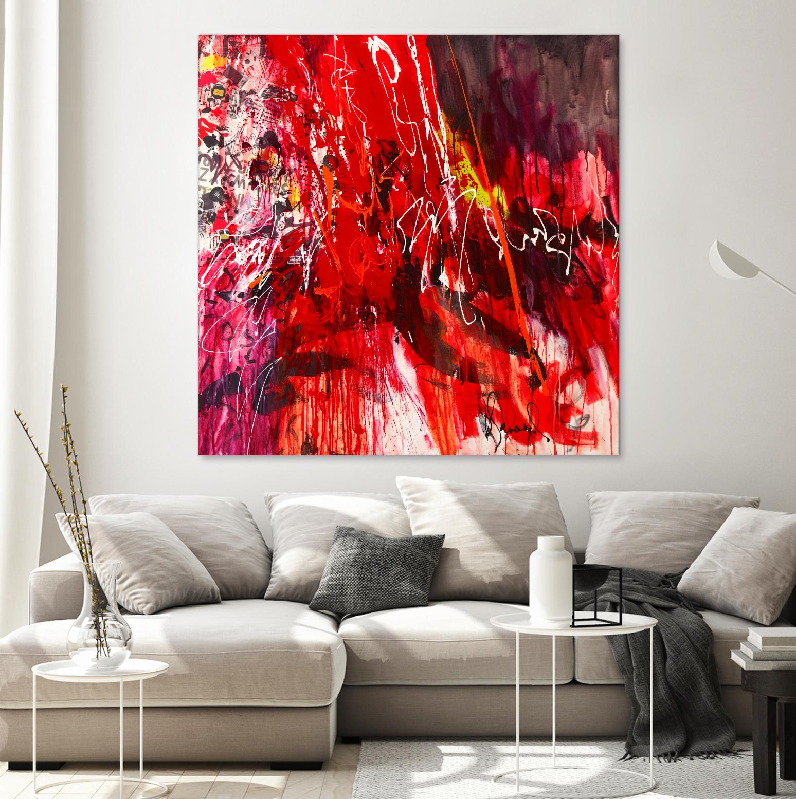 All that jazz by Doris Savard on GIANT ART - red abstract