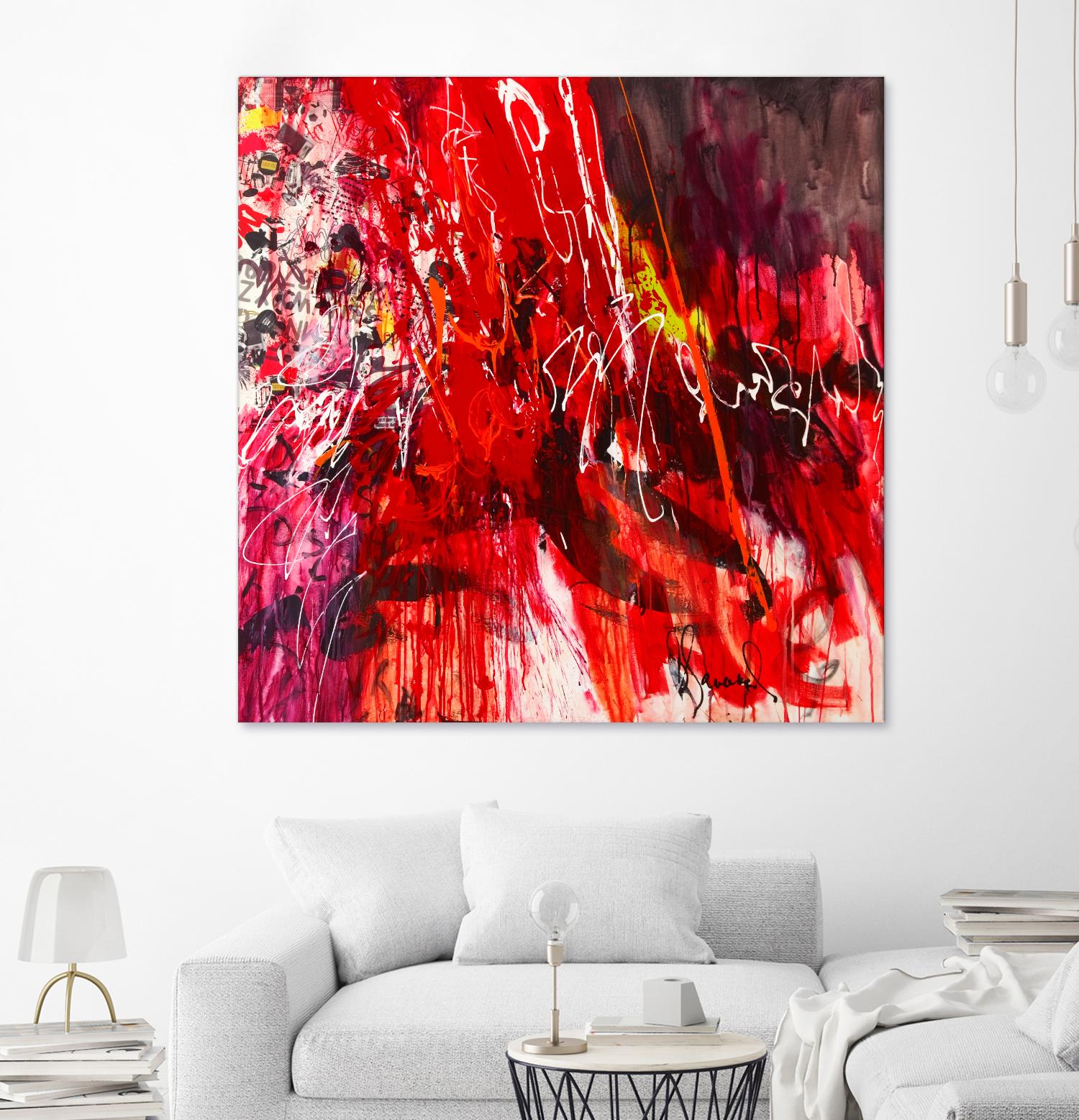 All that jazz by Doris Savard on GIANT ART - red abstract