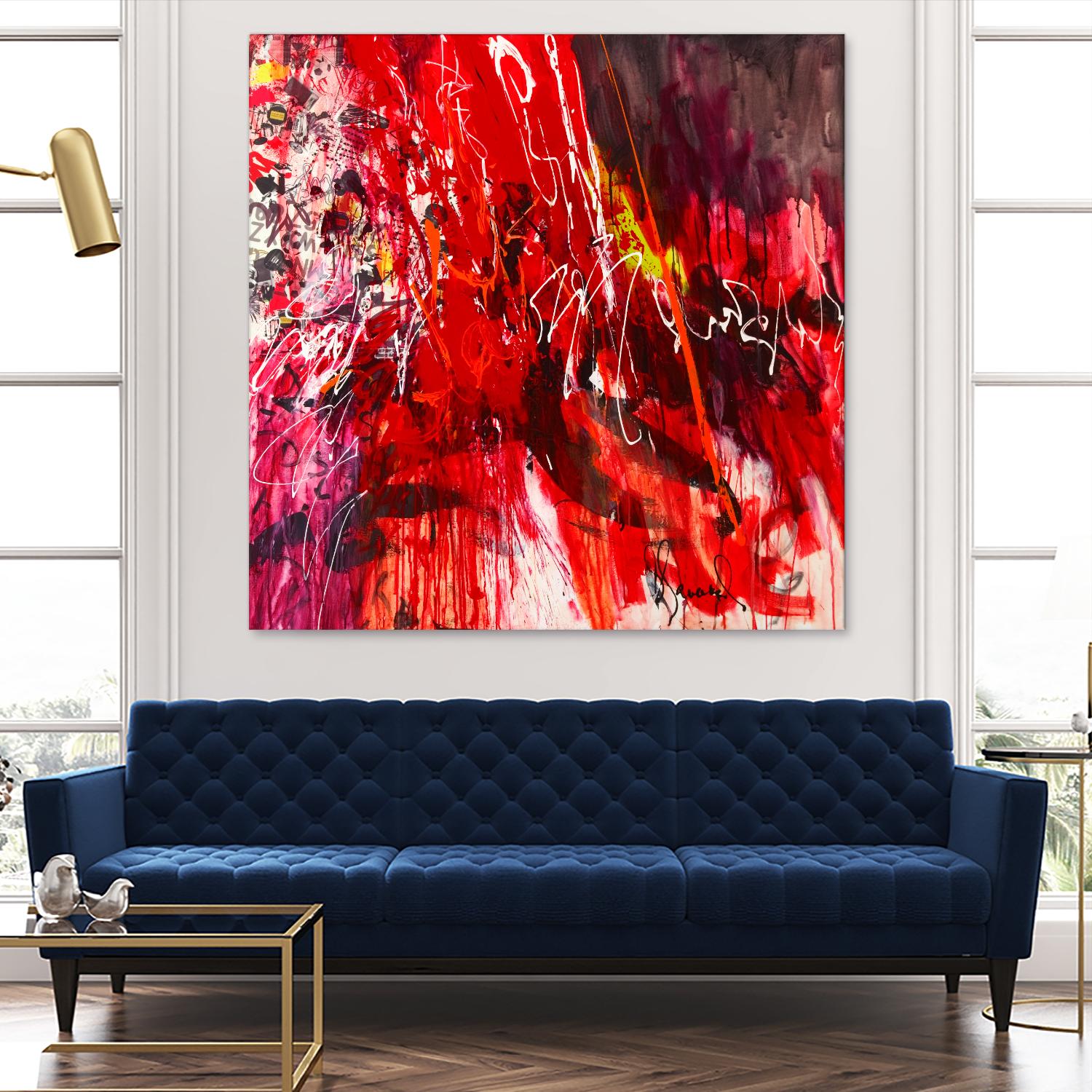 All that jazz by Doris Savard on GIANT ART - red abstract