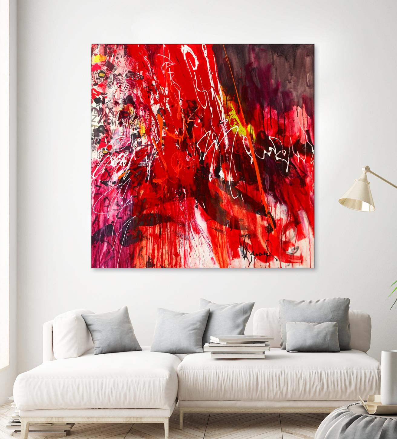 All that jazz by Doris Savard on GIANT ART - red abstract
