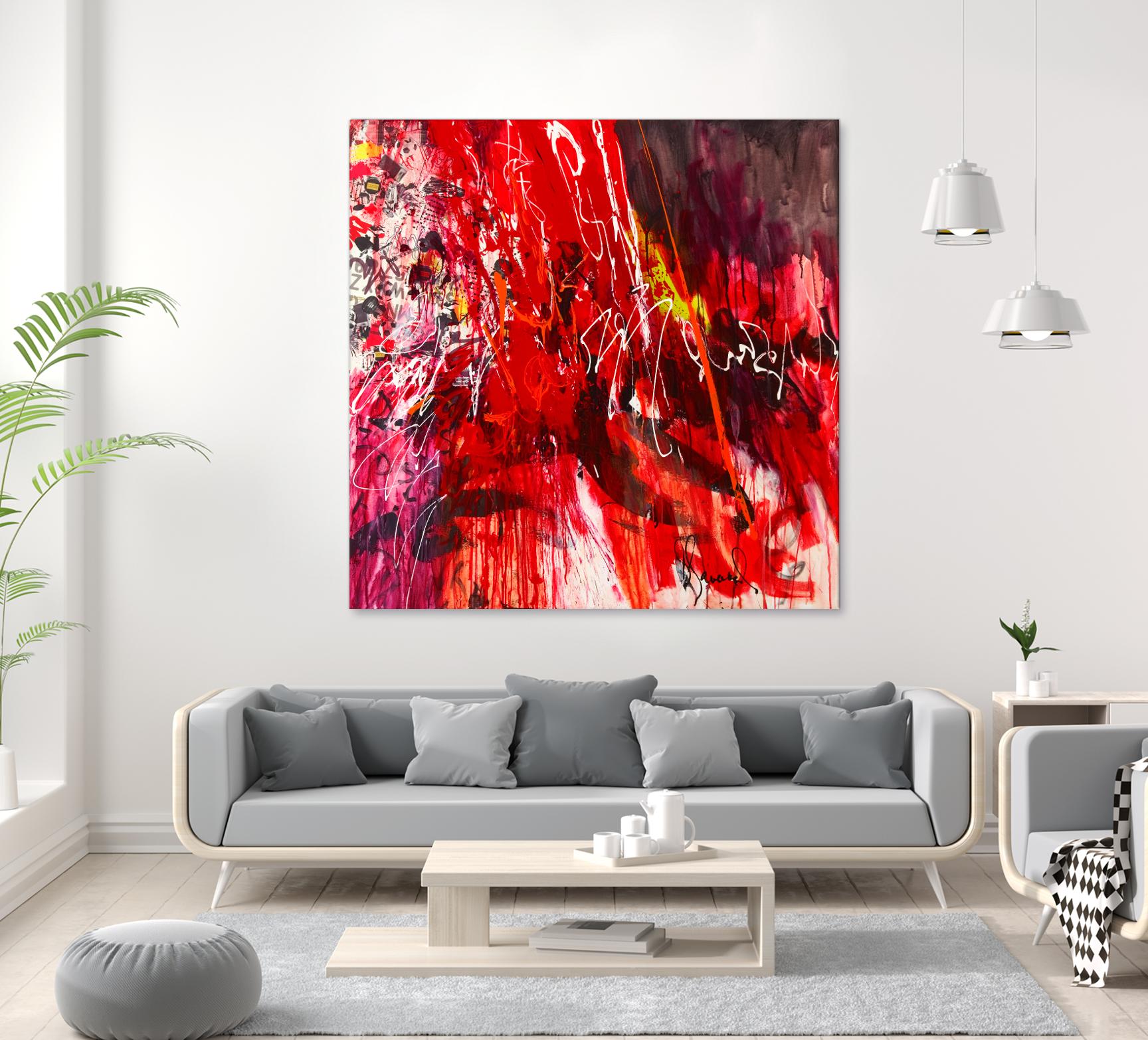 All that jazz by Doris Savard on GIANT ART - red abstract