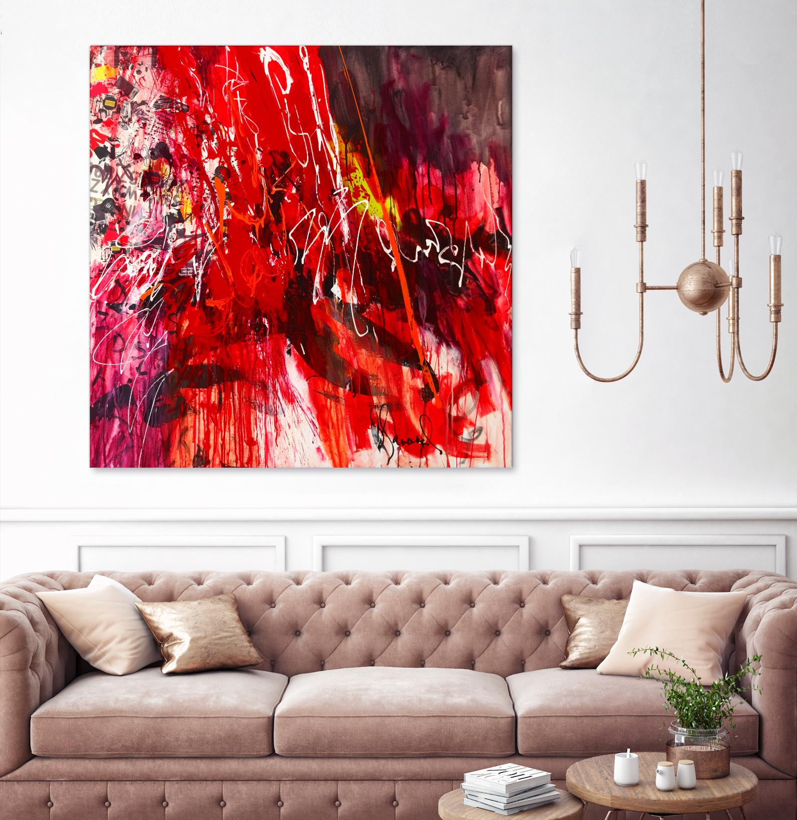 All that jazz by Doris Savard on GIANT ART - red abstract