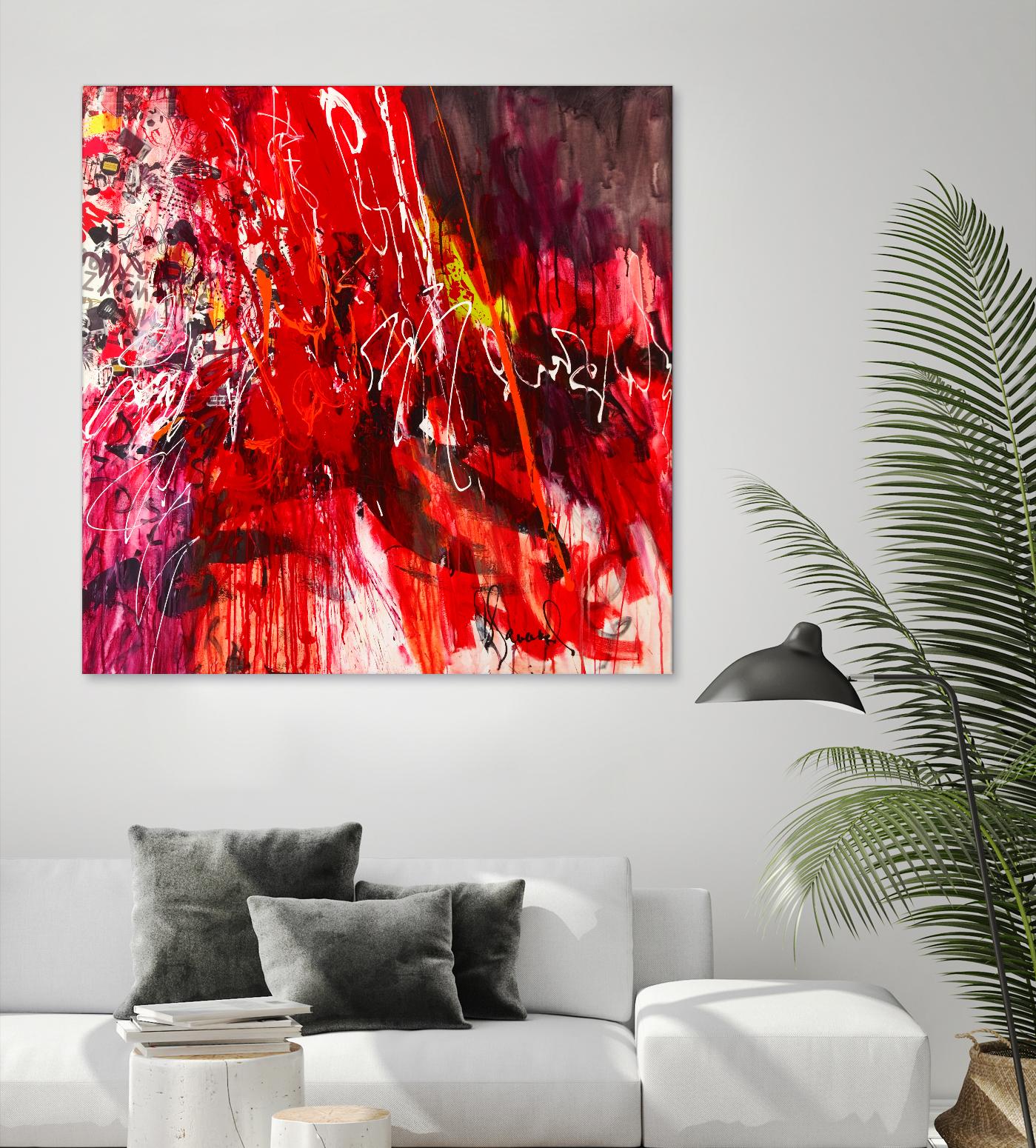 All that jazz by Doris Savard on GIANT ART - red abstract