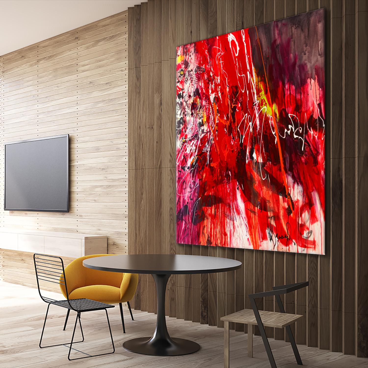 All that jazz by Doris Savard on GIANT ART - red abstract