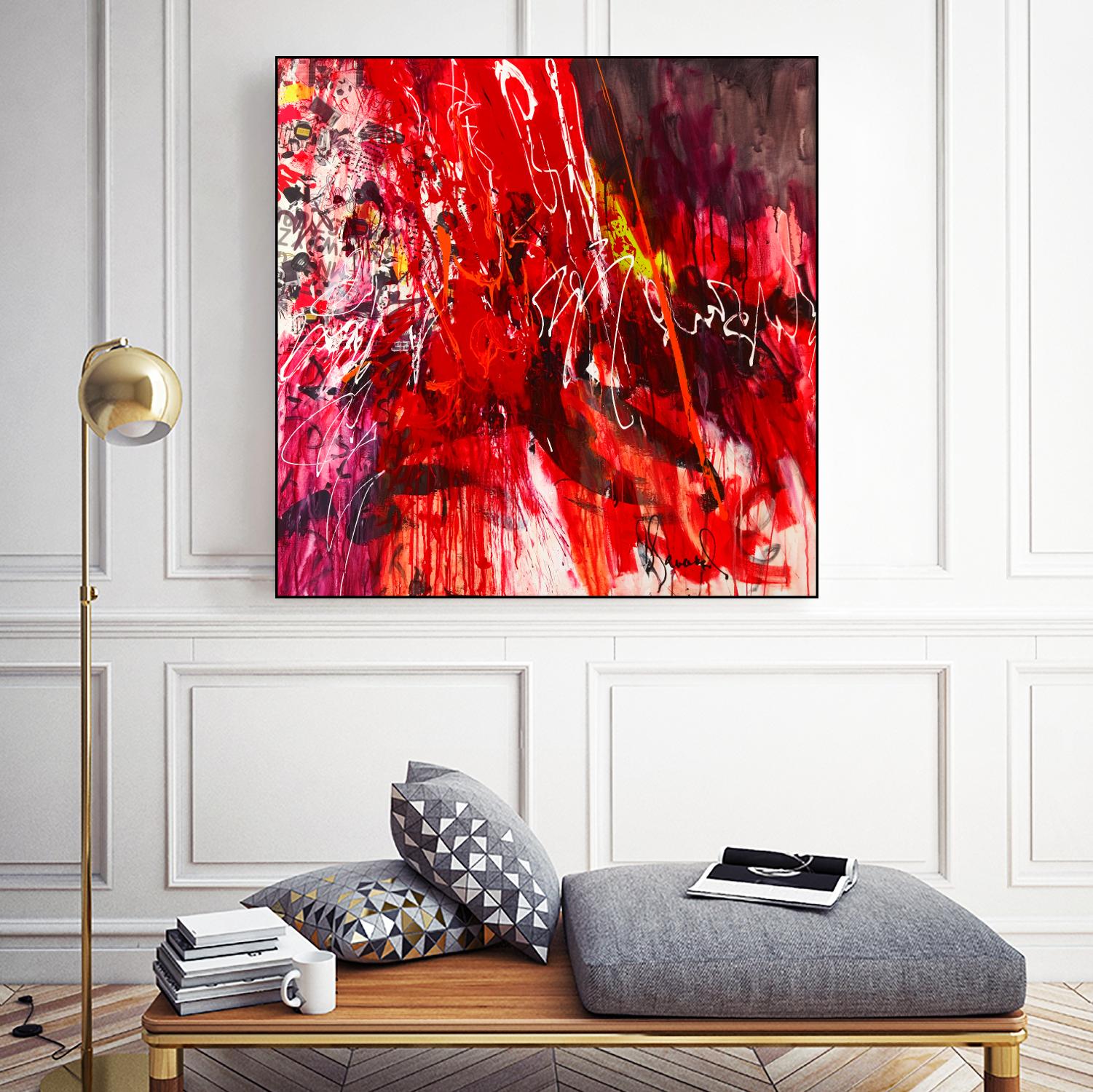 All that jazz by Doris Savard on GIANT ART - red abstract
