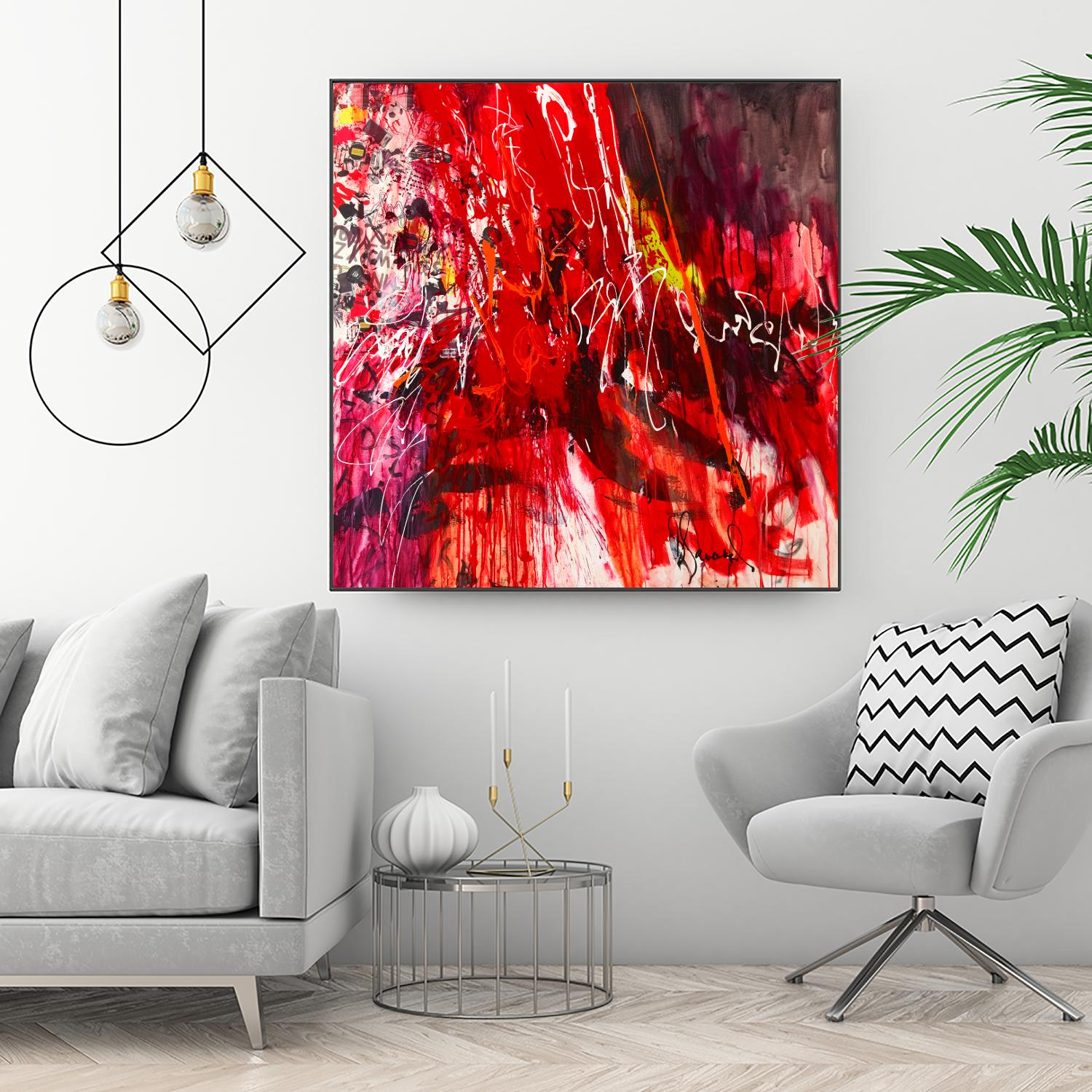 All that jazz by Doris Savard on GIANT ART - red abstract