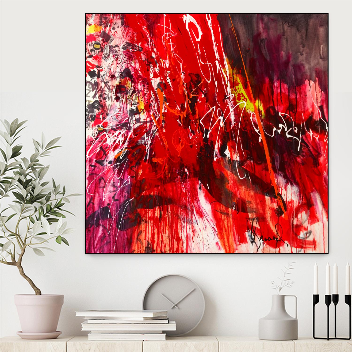 All that jazz by Doris Savard on GIANT ART - red abstract