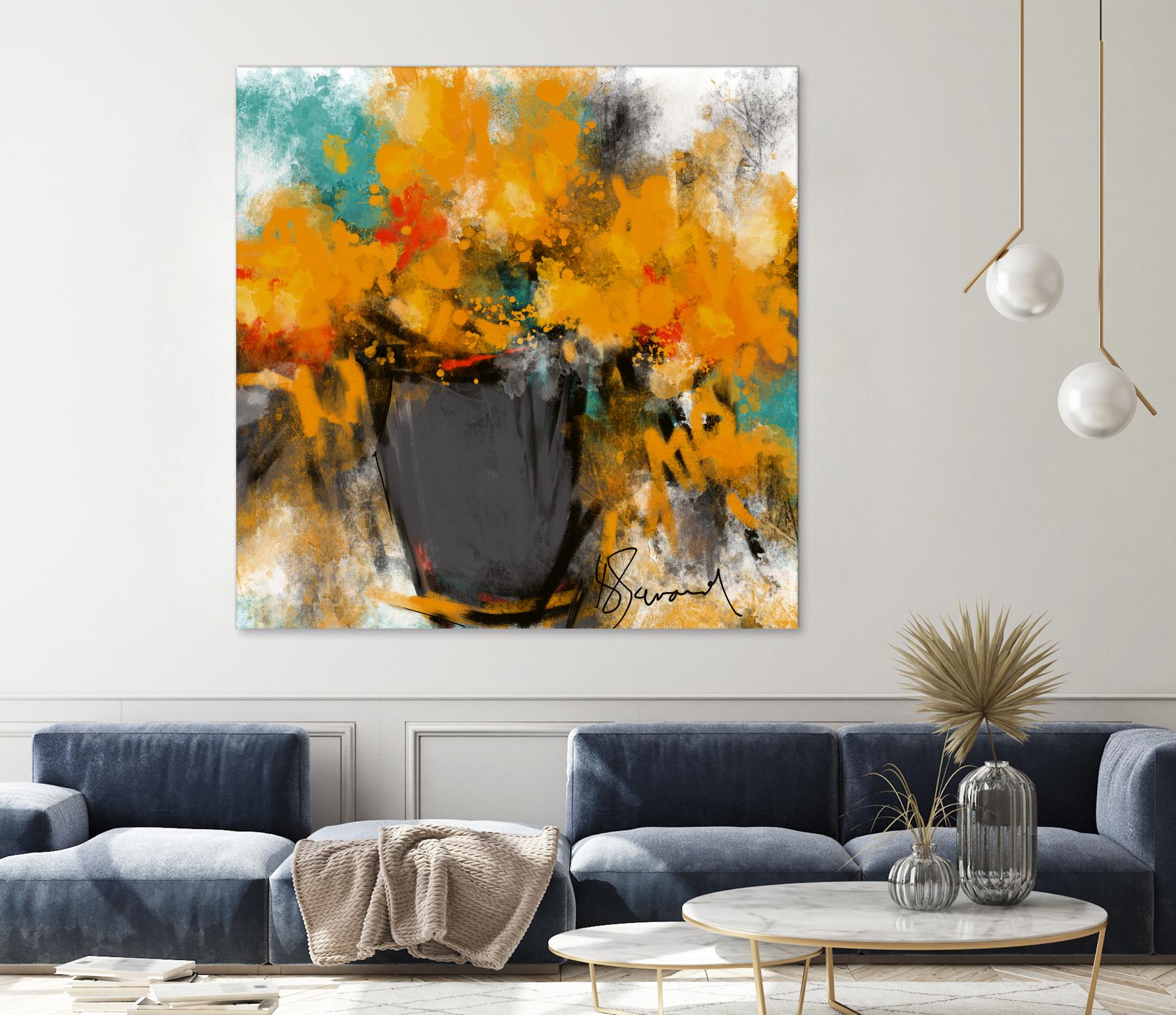 Spring time by Doris Savard on GIANT ART - yellow flowers contemporary
