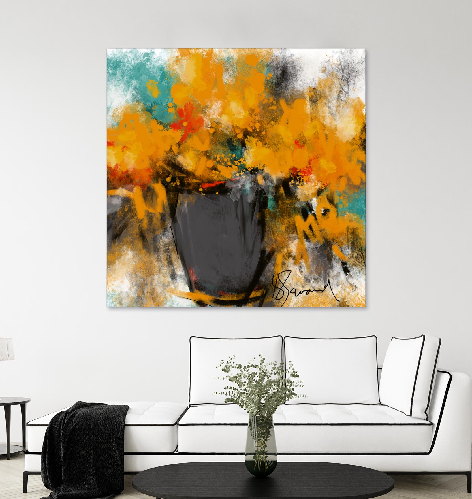 Spring time by Doris Savard on GIANT ART - yellow flowers contemporary