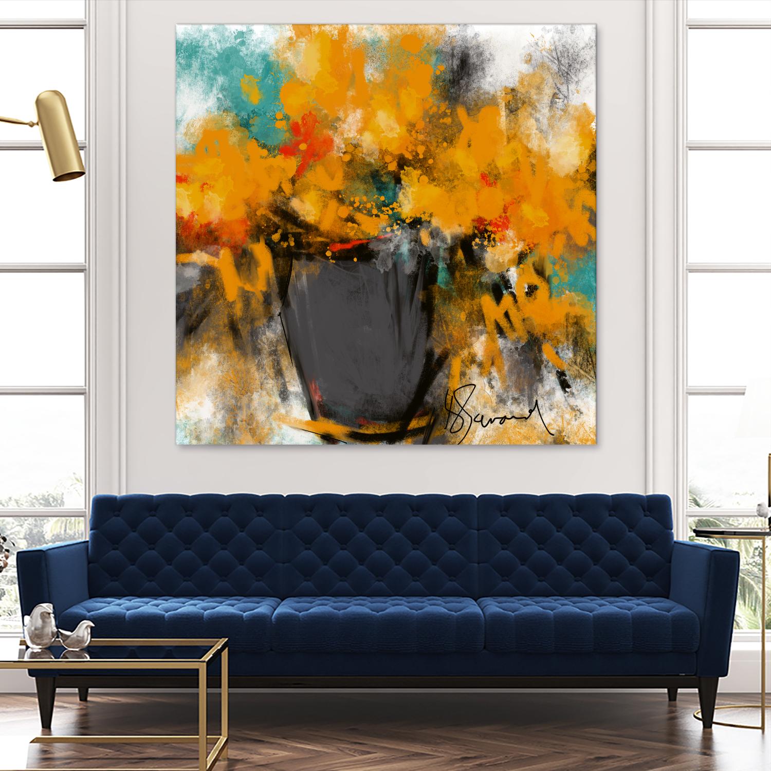 Spring time by Doris Savard on GIANT ART - yellow flowers contemporary