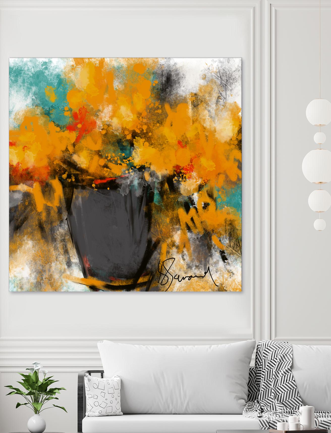 Spring time by Doris Savard on GIANT ART - yellow flowers contemporary