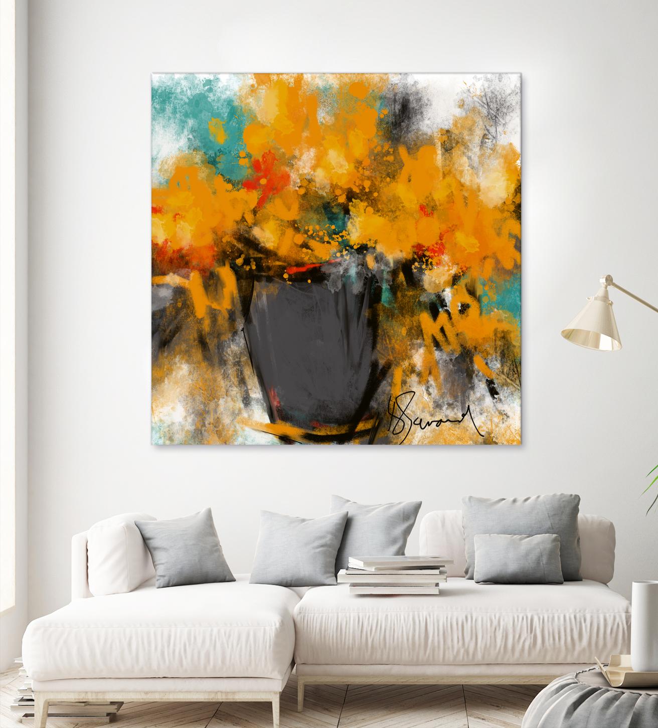 Spring time by Doris Savard on GIANT ART - yellow flowers contemporary