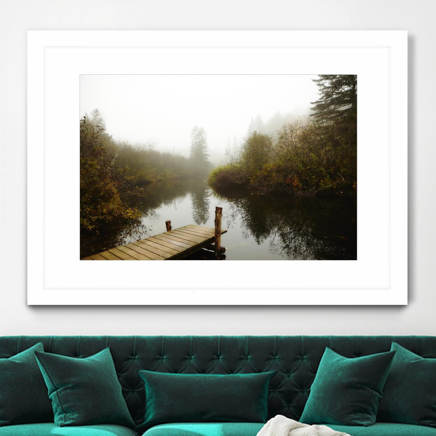 The River by Peter  Morneau on GIANT ART - green nature fall
