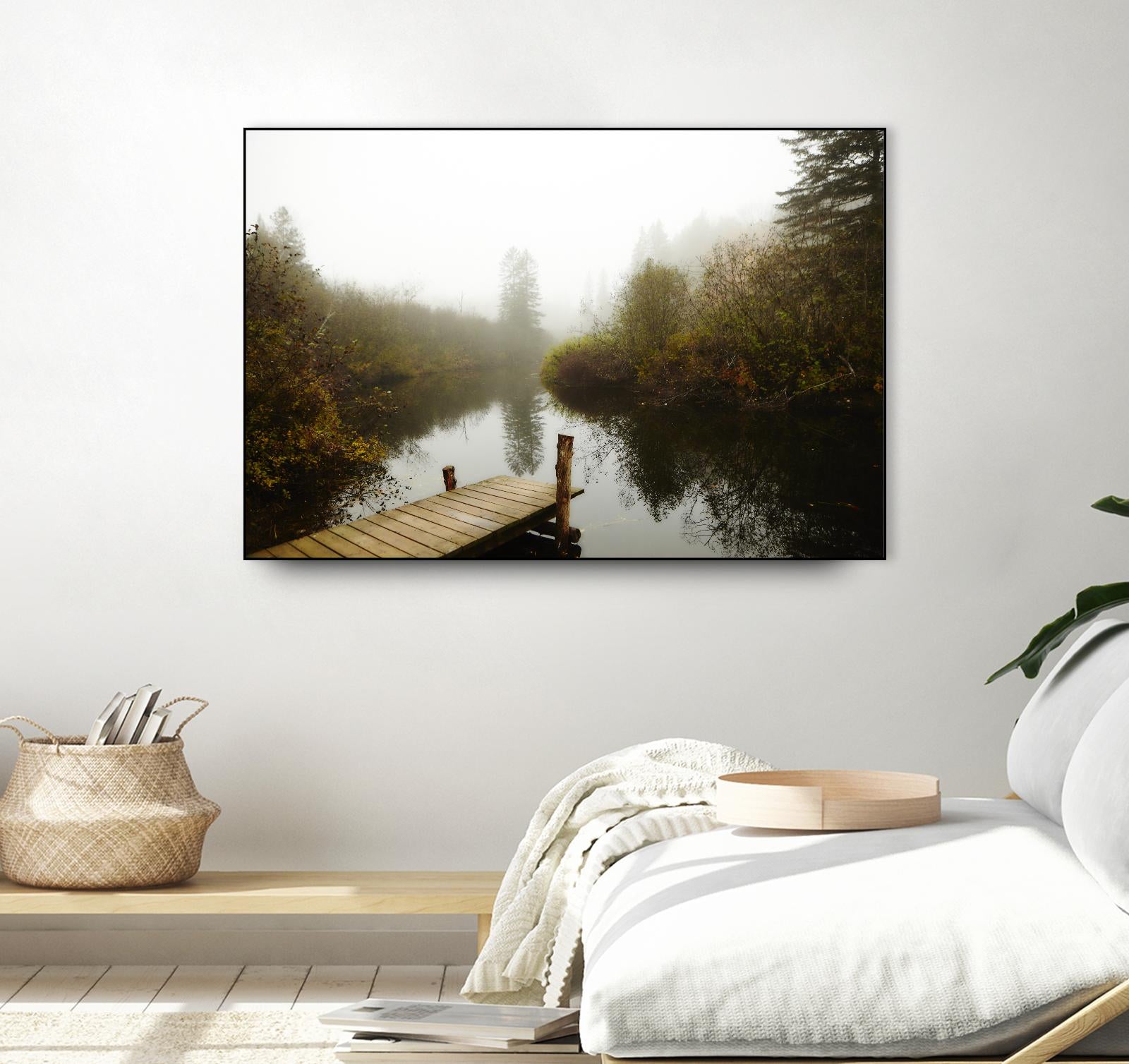 The River by Peter  Morneau on GIANT ART - green nature fall
