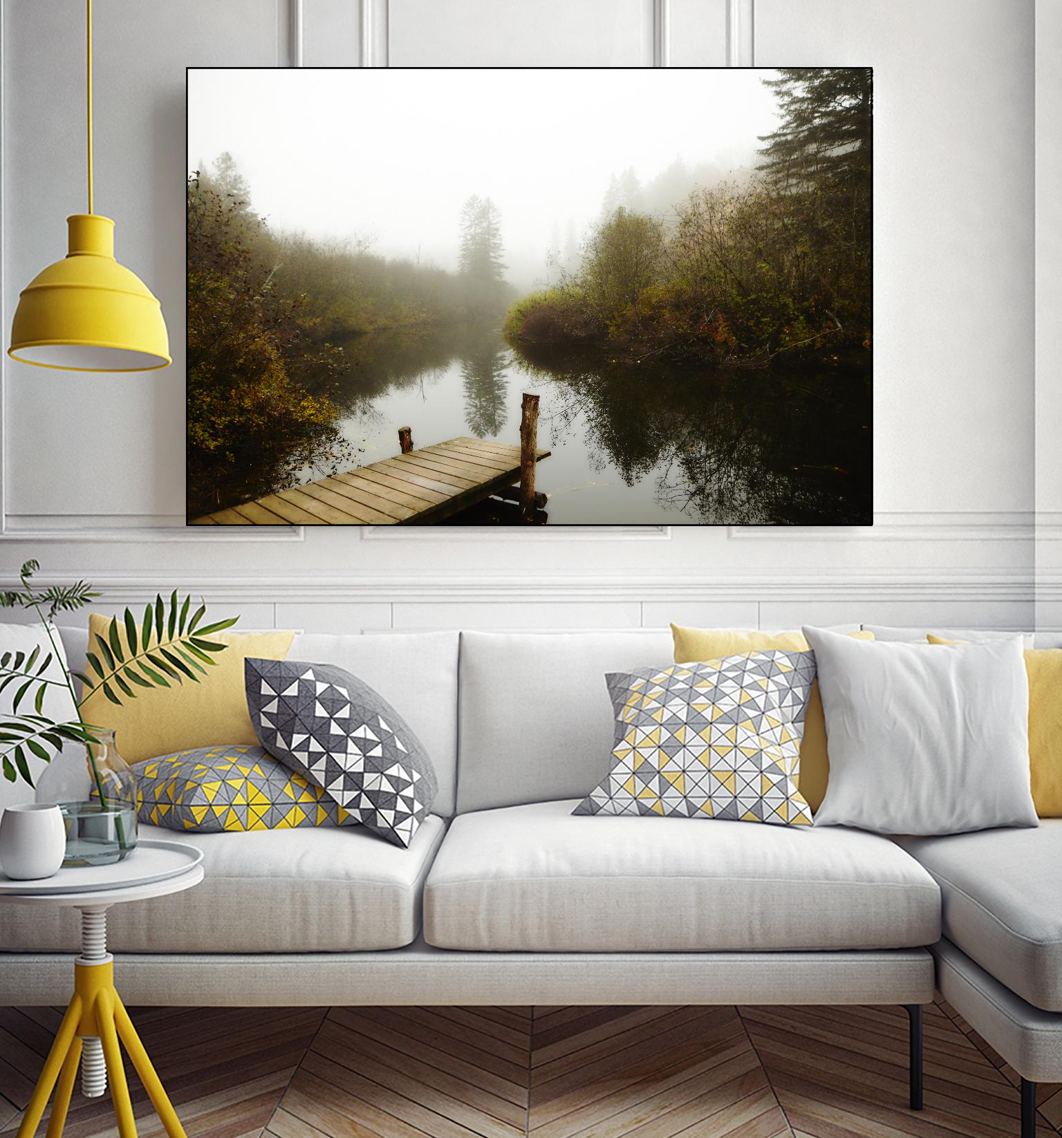 The River by Peter  Morneau on GIANT ART - green nature fall