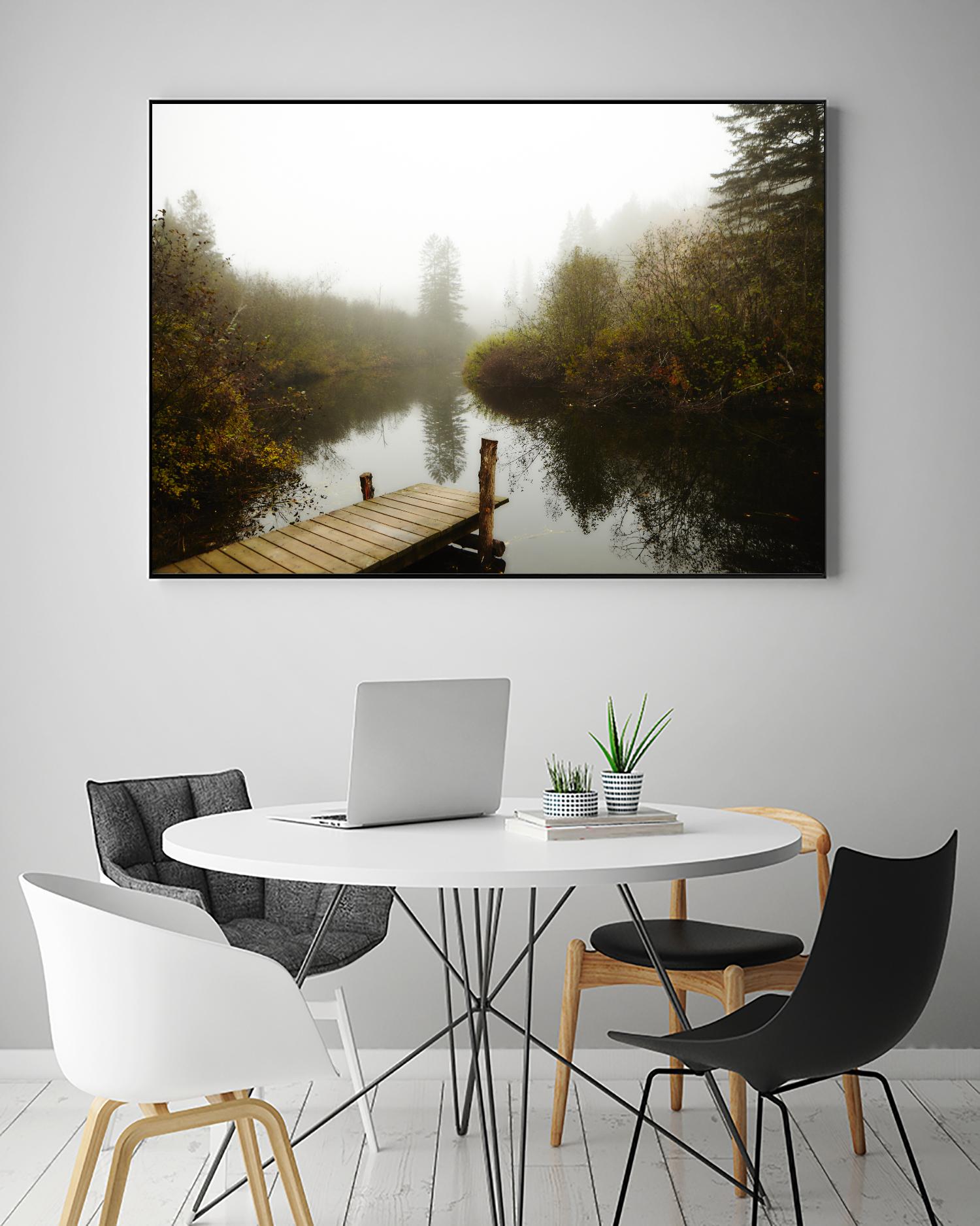 The River by Peter  Morneau on GIANT ART - green nature fall