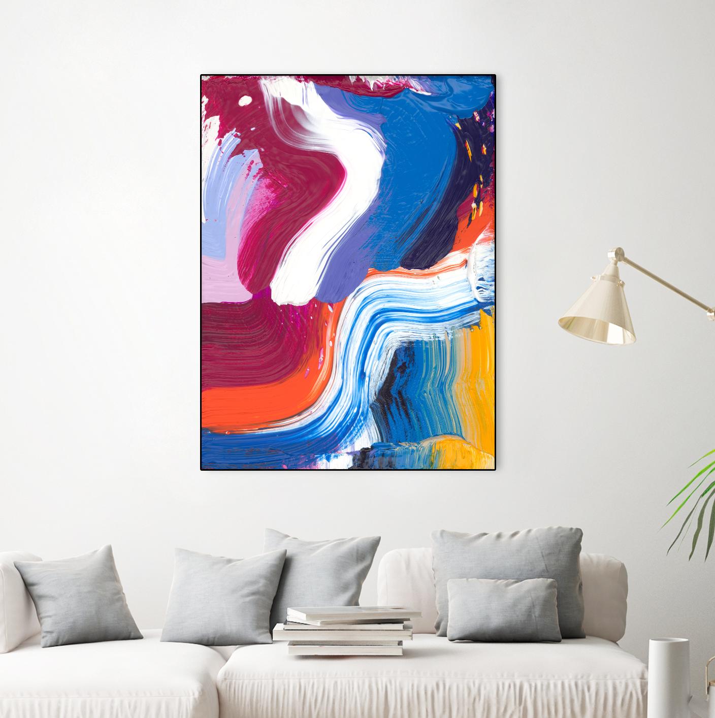 Just a wee one by Claire Desjardins on GIANT ART - blue abstract