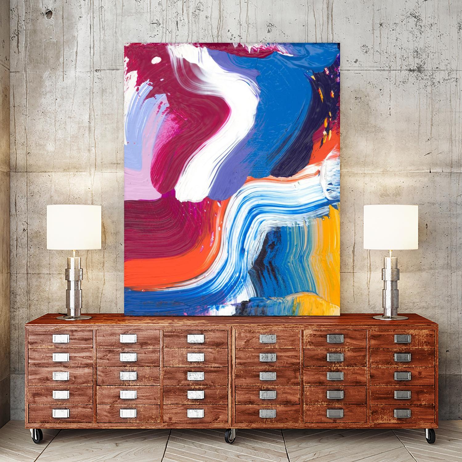 Just a wee one by Claire Desjardins on GIANT ART - orange abstract canadian