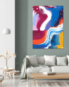 Just a wee one by Claire Desjardins on GIANT ART - orange abstract canadian