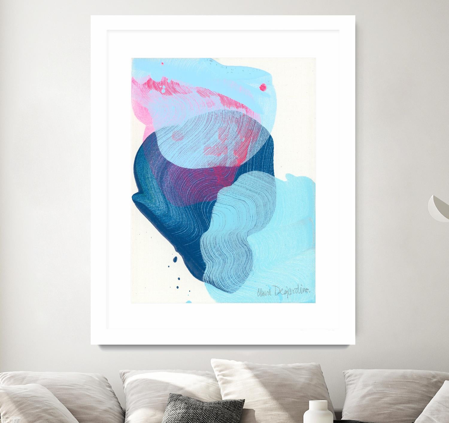 Along the shore 02 by Claire Desjardins on GIANT ART - pink abstract canadian