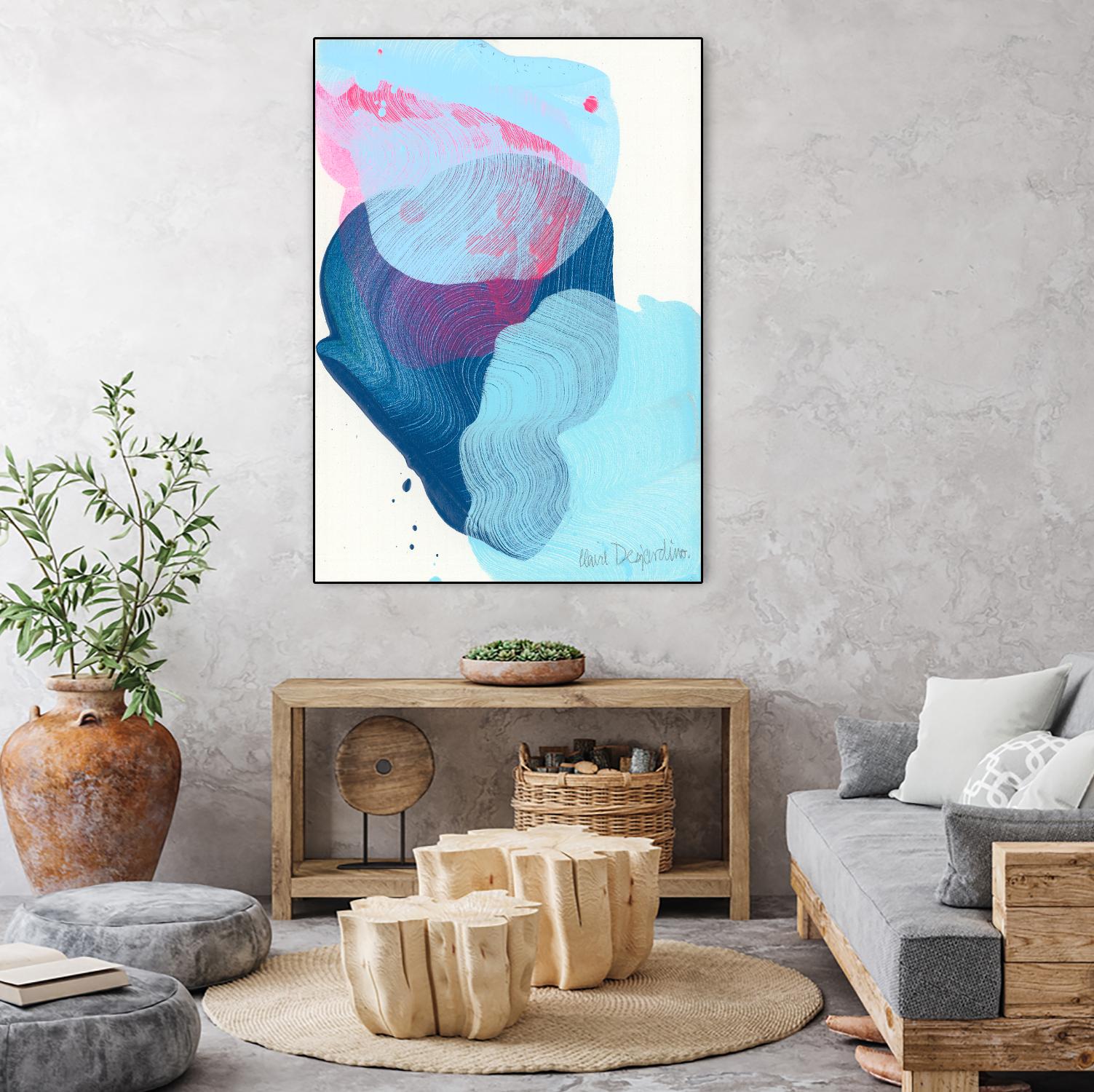 Along the shore 02 by Claire Desjardins on GIANT ART - blue abstract