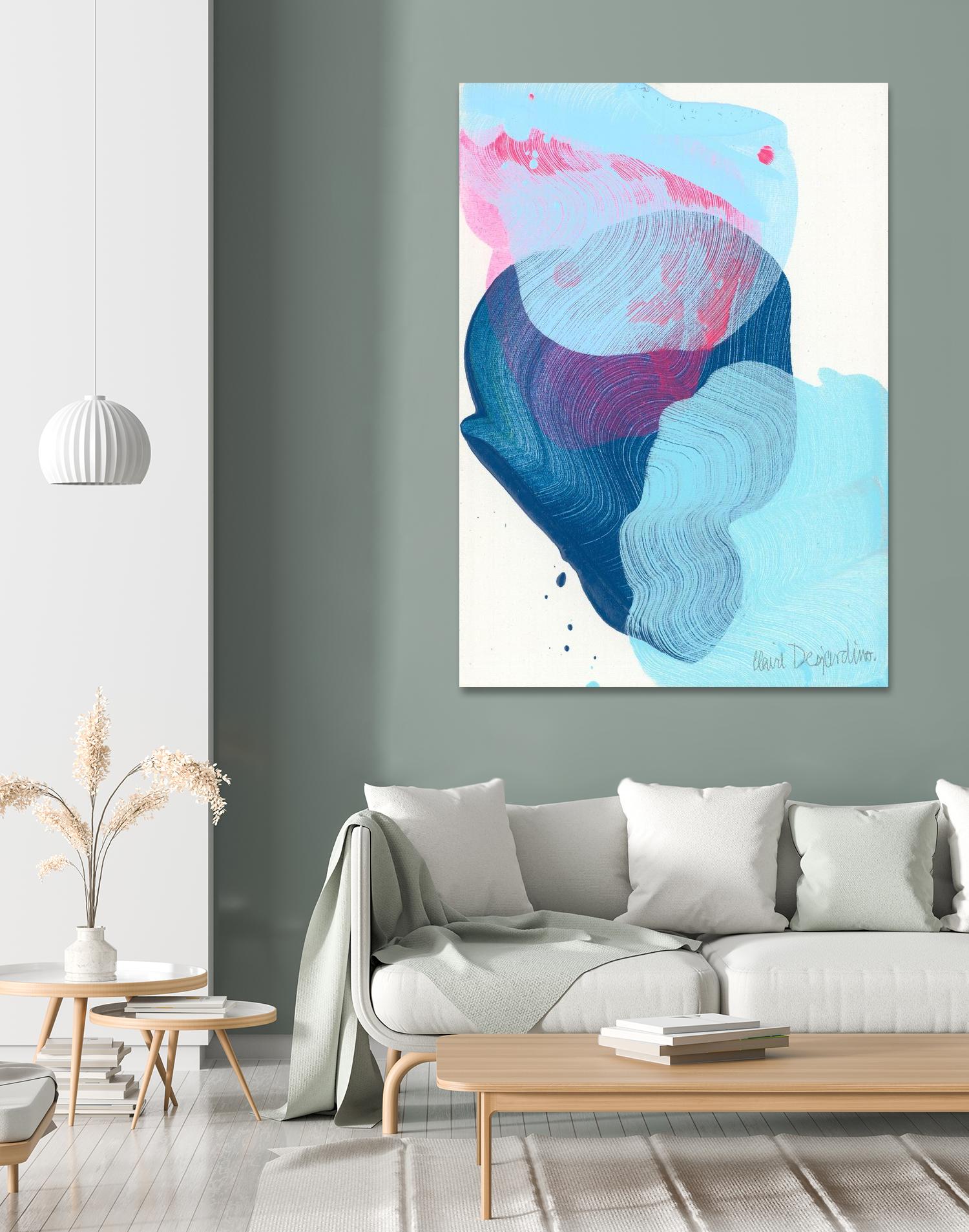Along the shore 02 by Claire Desjardins on GIANT ART - pink abstract canadian