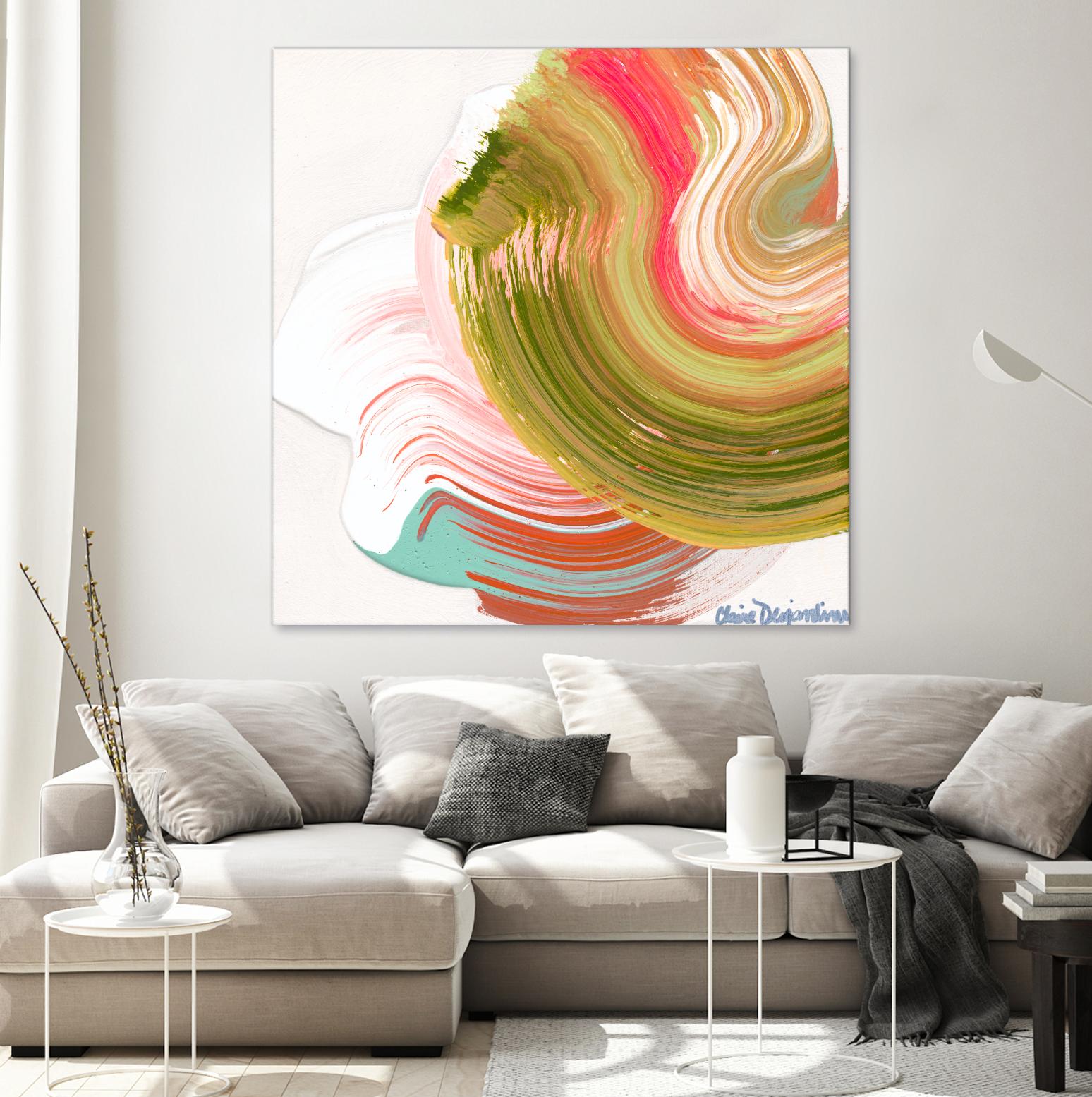 Night on the town by Claire Desjardins on GIANT ART - orange abstract