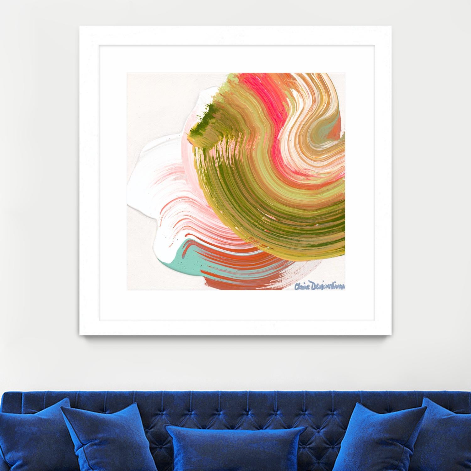 Night on the town by Claire Desjardins on GIANT ART - orange abstract