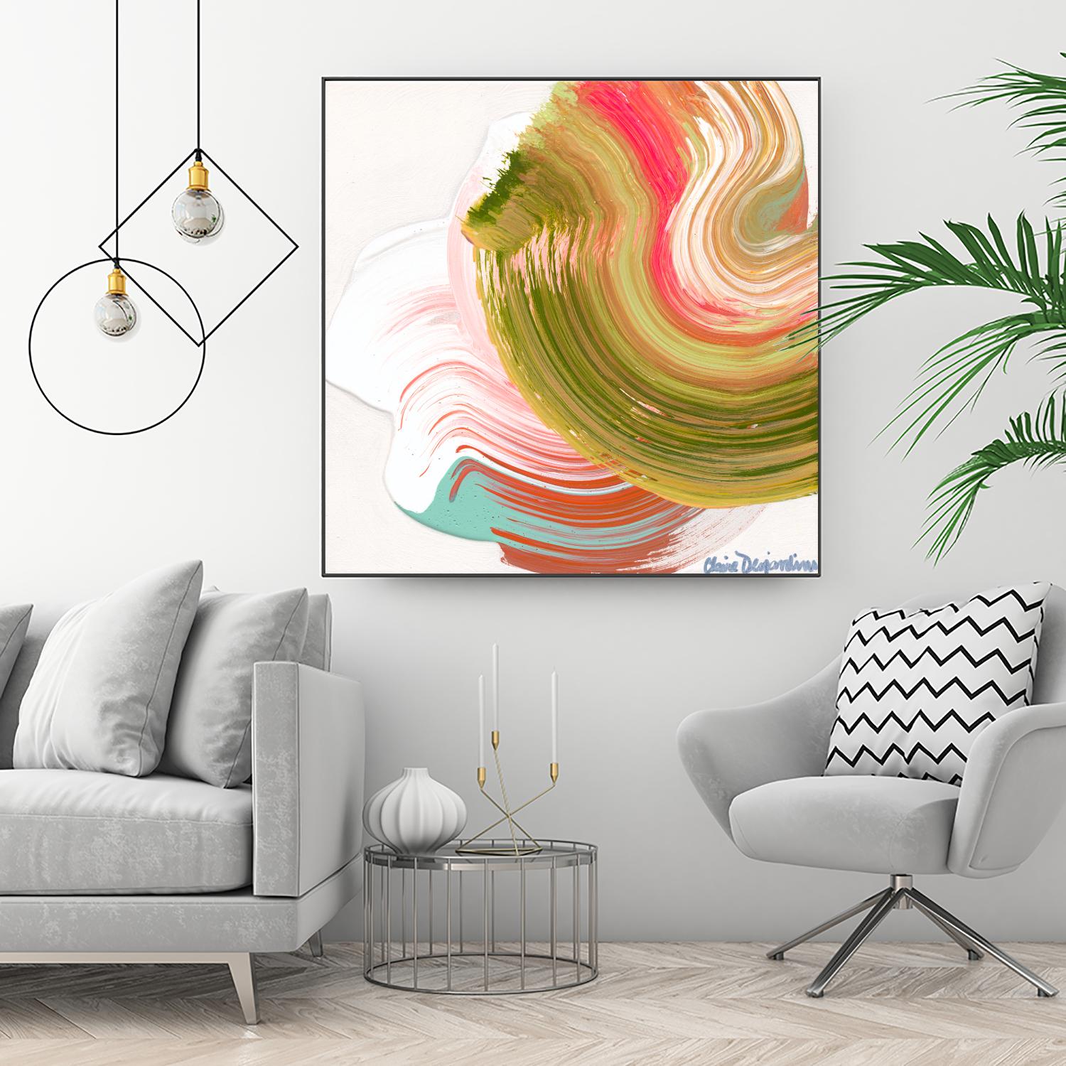 Night on the town by Claire Desjardins on GIANT ART - orange abstract