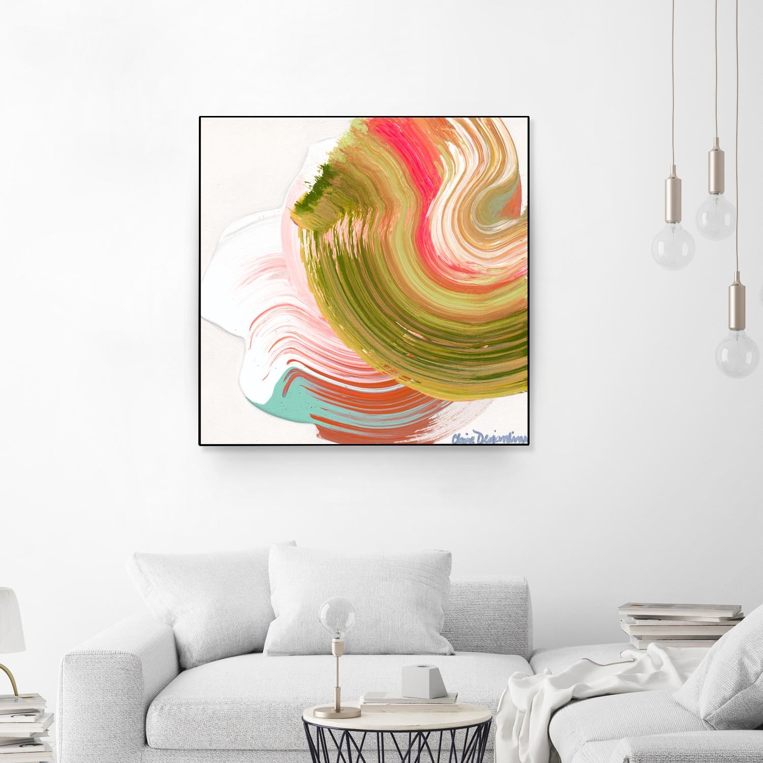 Night on the town by Claire Desjardins on GIANT ART - orange abstract