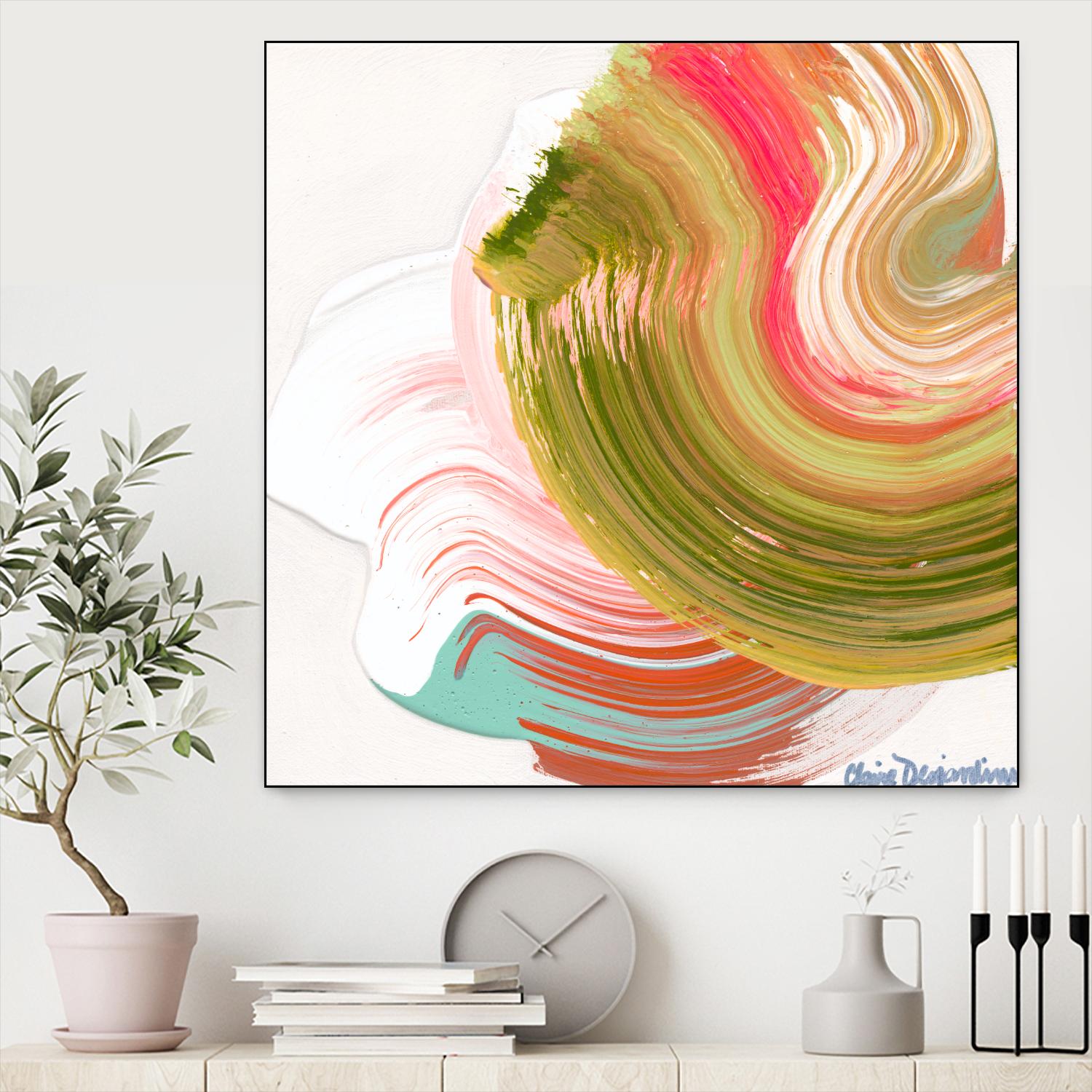 Night on the town by Claire Desjardins on GIANT ART - orange abstract