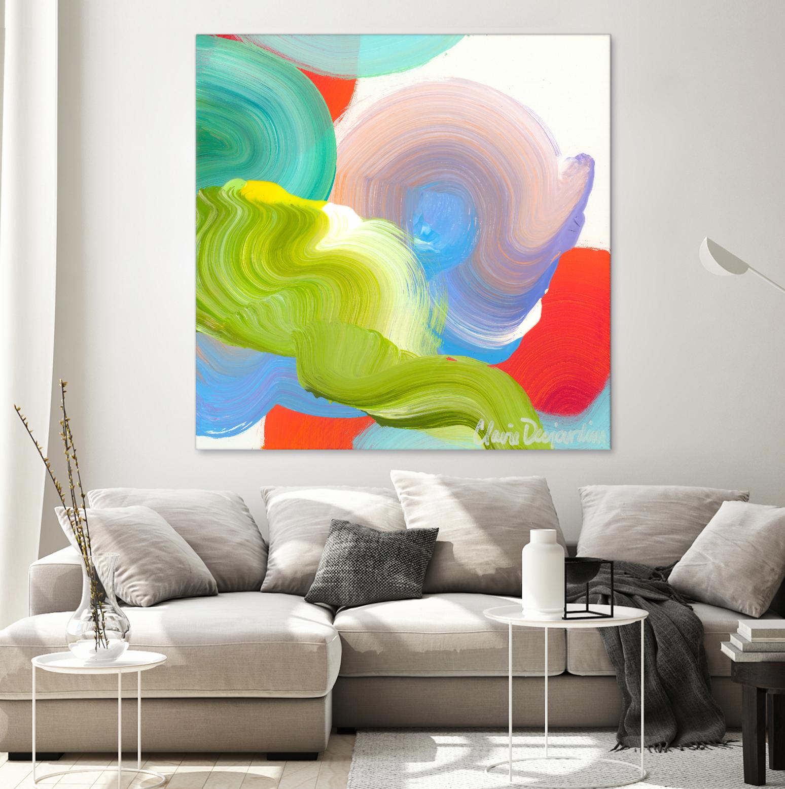 Vav 05 by Claire Desjardins on GIANT ART - pink abstract