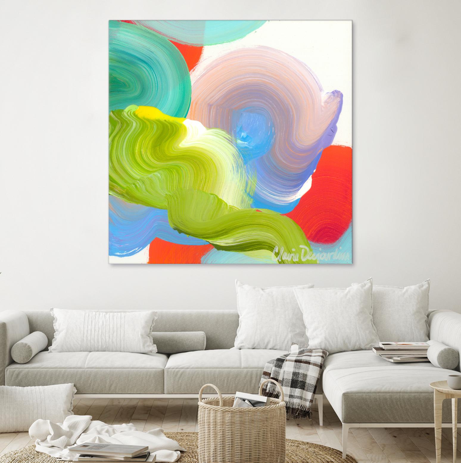 Vav 05 by Claire Desjardins on GIANT ART - pink abstract