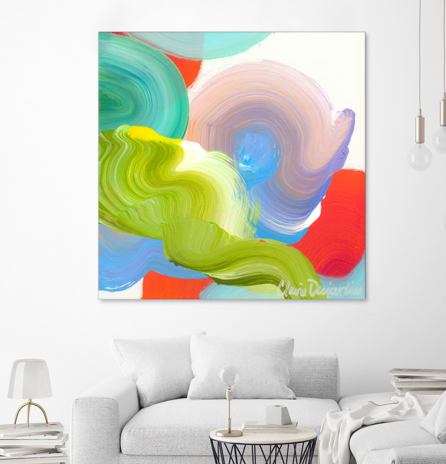 Vav 05 by Claire Desjardins on GIANT ART - pink abstract