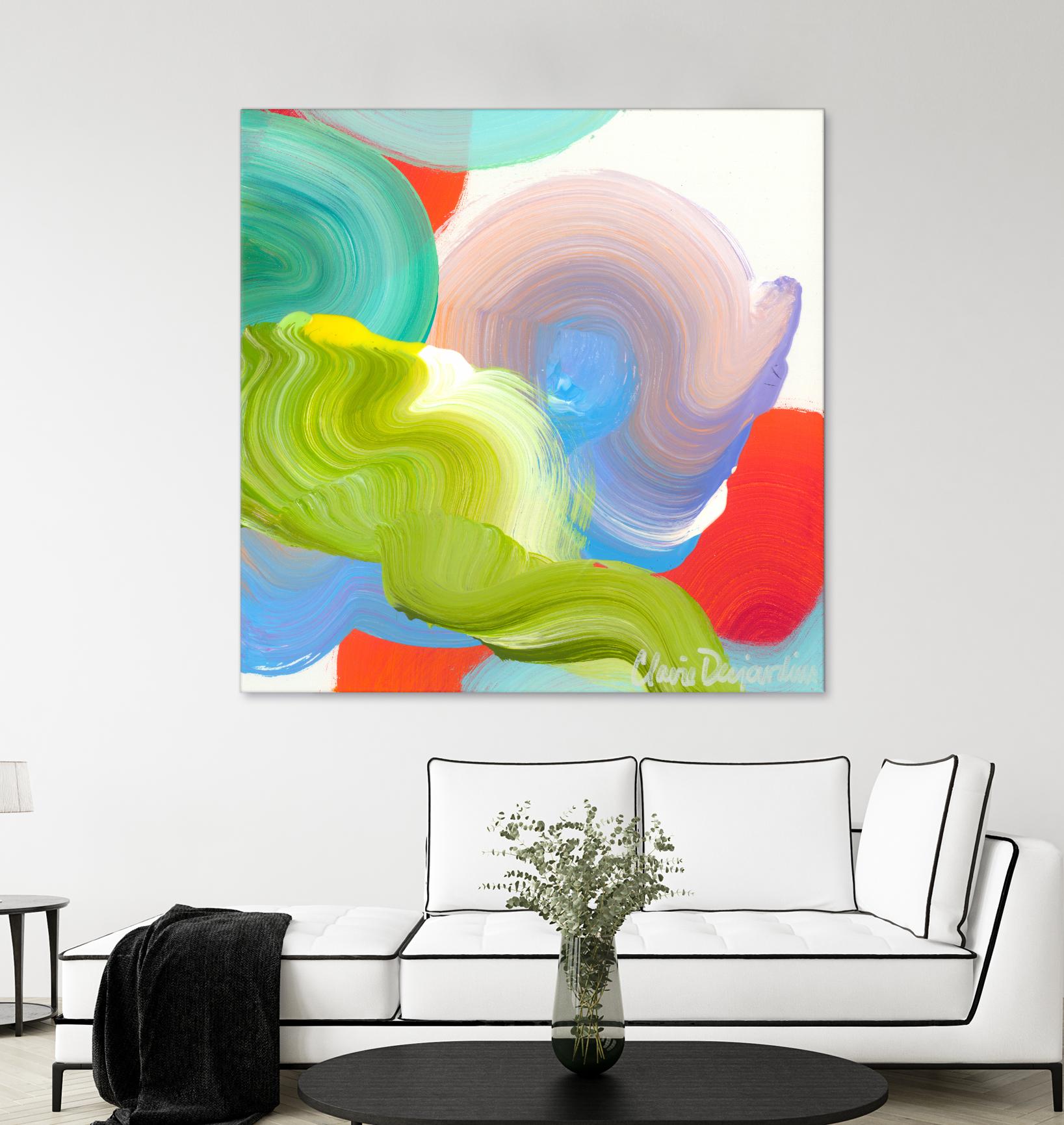 Vav 05 by Claire Desjardins on GIANT ART - pink abstract