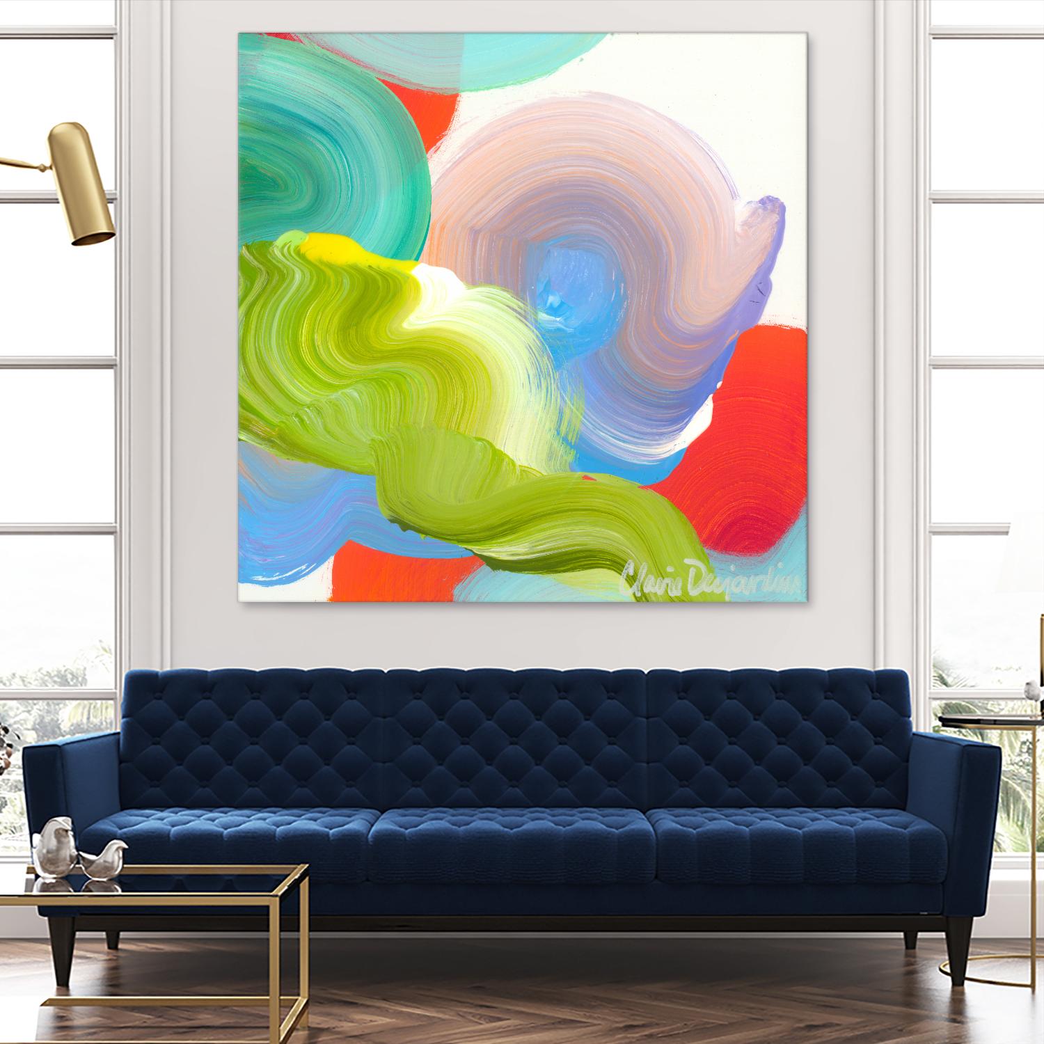 Vav 05 by Claire Desjardins on GIANT ART - pink abstract